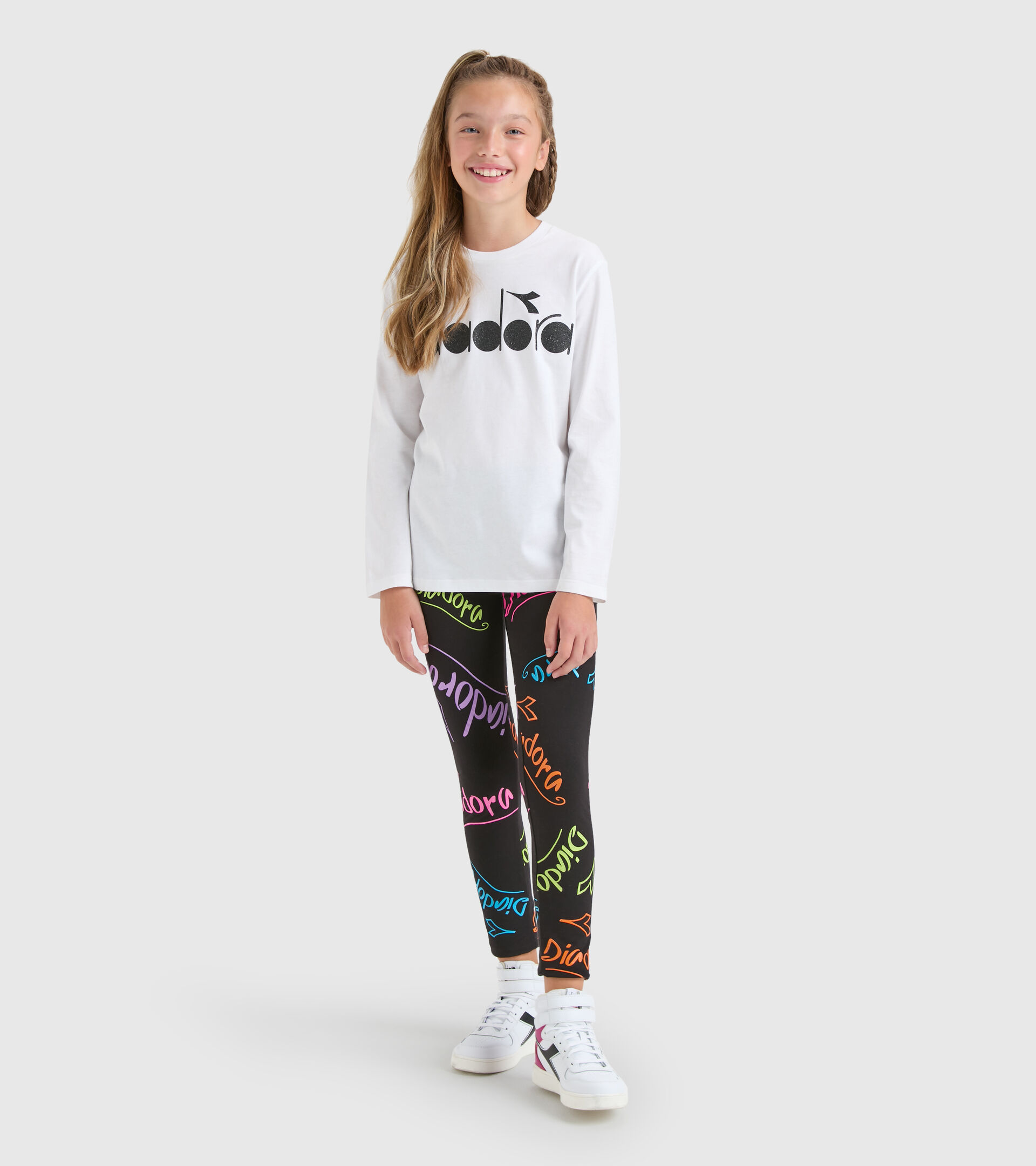 T-shirt long sleeve - Girl JG.T-SHIRT LS D MARSHMALLOW - Diadora