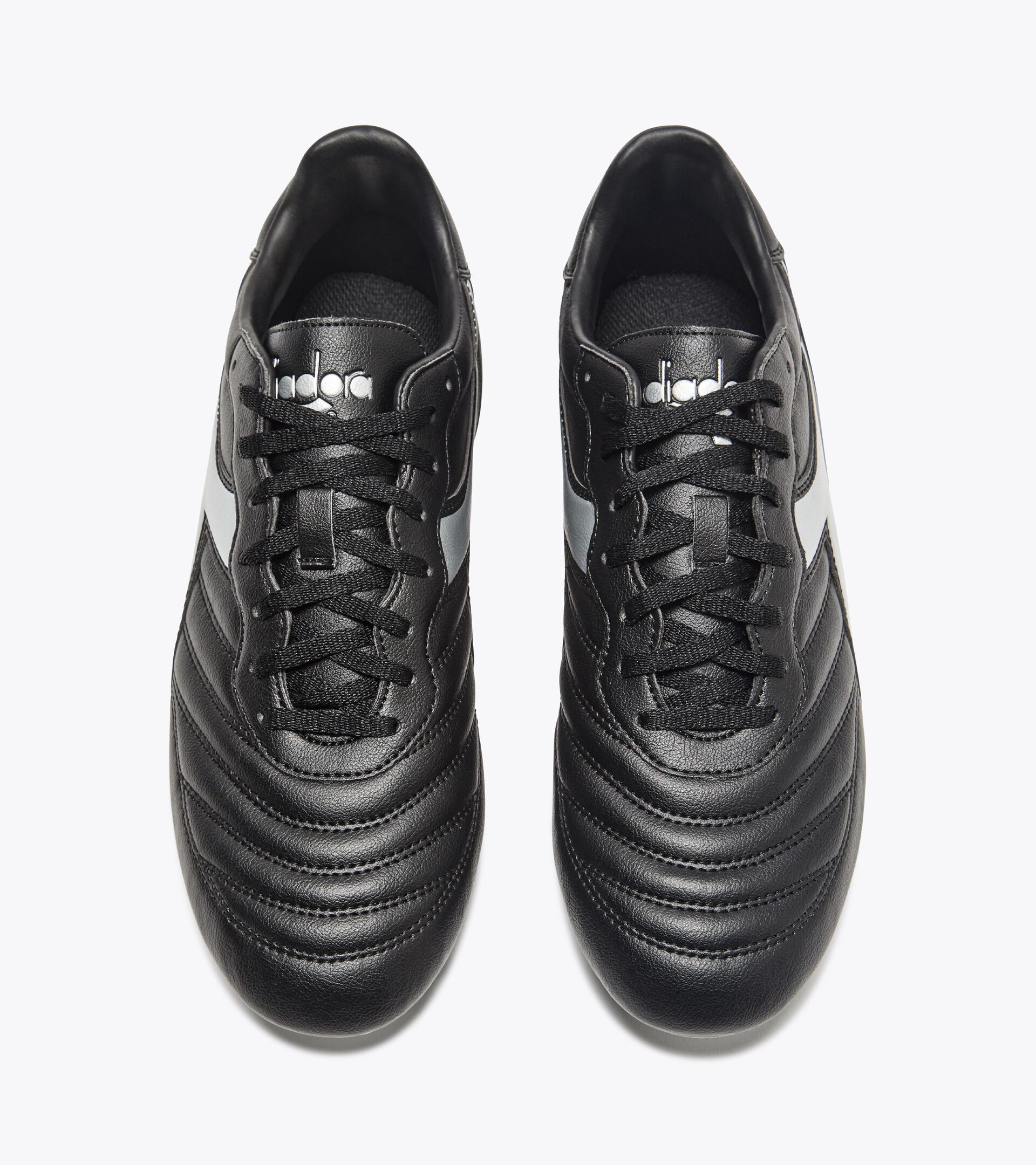 Calcio boots for firm ground - Men's BRASIL R LPU BLACK /SILVER DD - Diadora