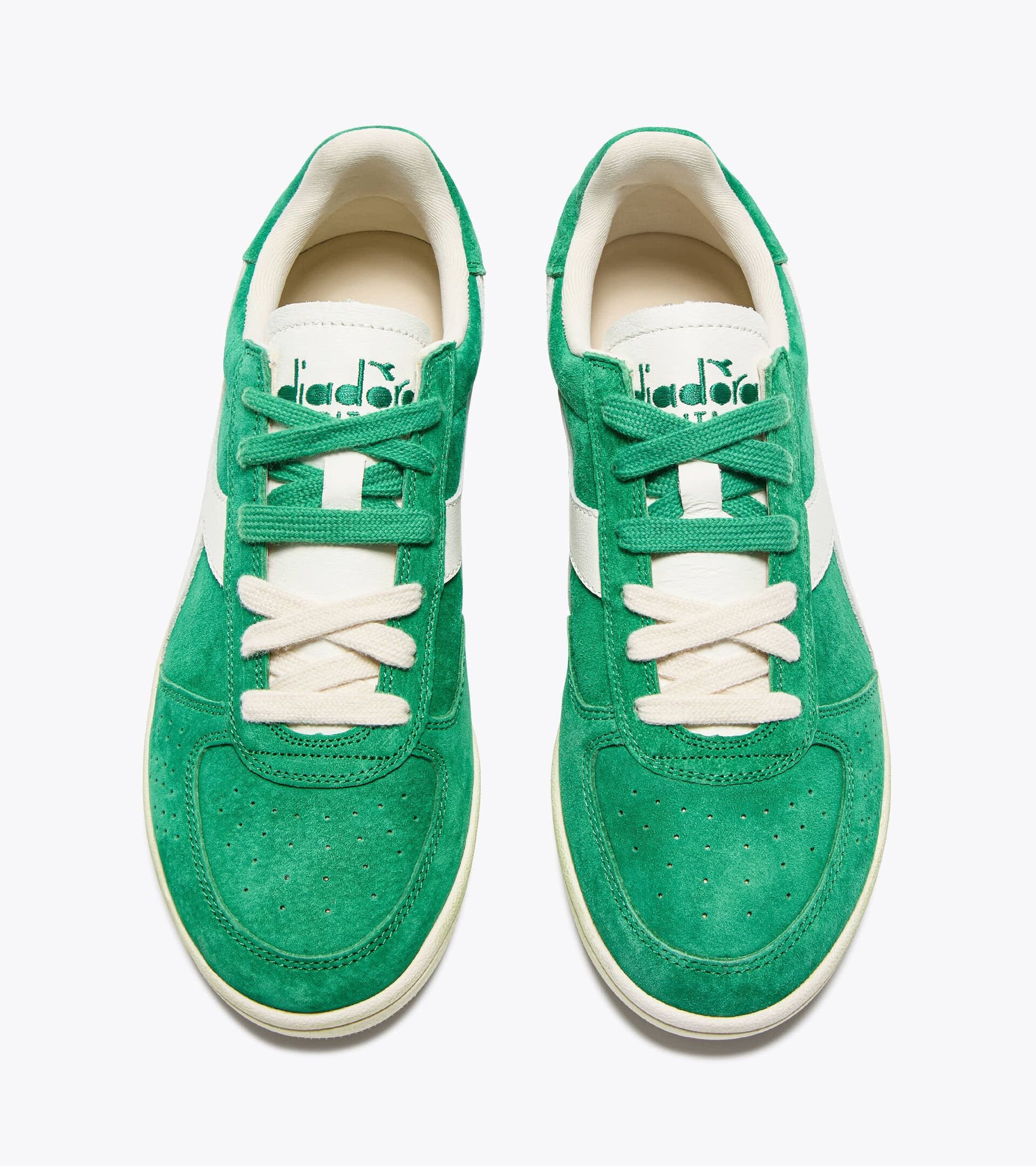 Heritage leather sneaker - All-gender B.ELITE MIGLIORI ANNI GREEN PEAS CREAM - Diadora