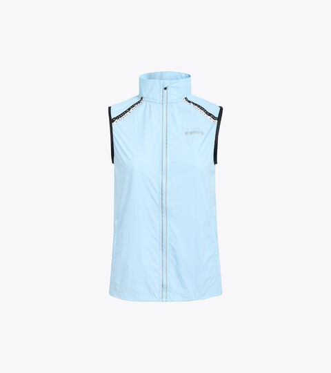 L. PACKABLE VEST, BRIGHT BABY BLUE Running windproof vest - Women L. PACKABLE VEST BRIGHT BABY BLUE - Diadora