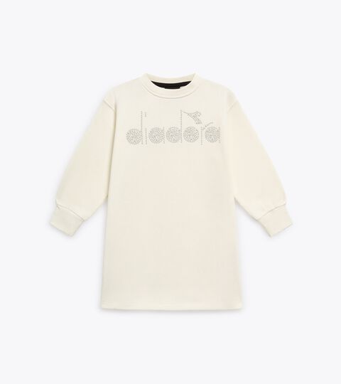 Fleece-lined dress - Girls JG. DRESS RHINESTONE TD CREAM - Diadora