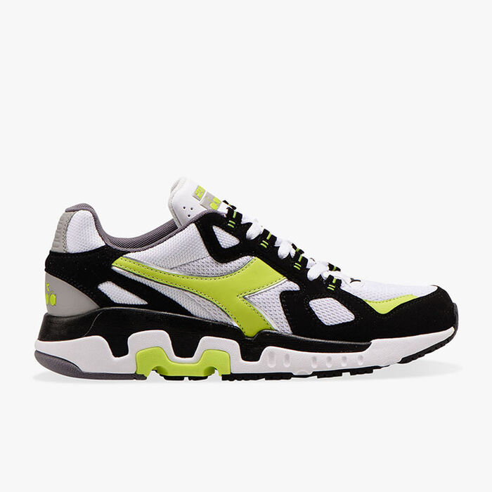 MYTHOS SUEDE, WHITE/ACID GREEN, large