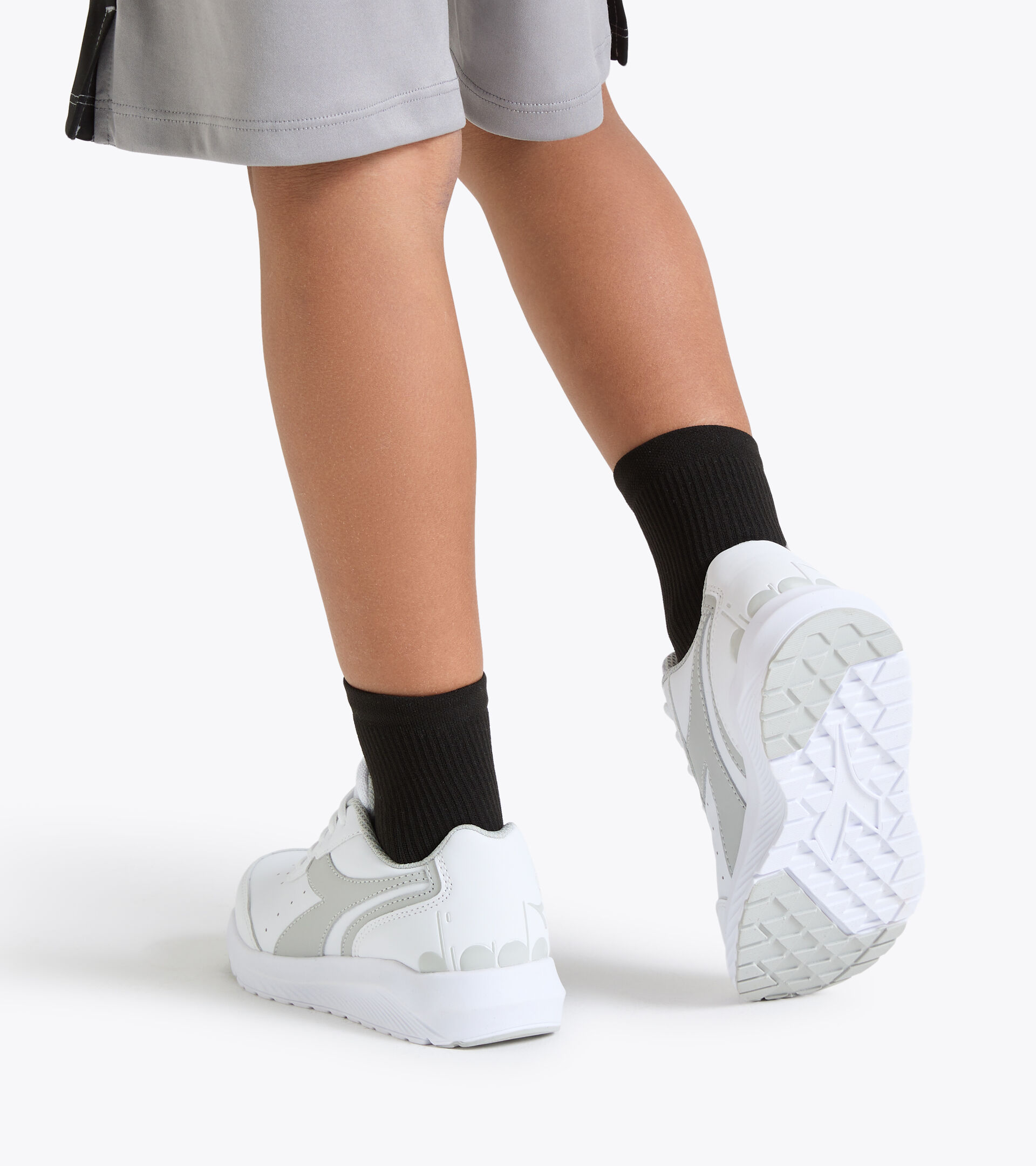 Running shoe - Kids FALCON SL JR WHITE/SILVER - Diadora