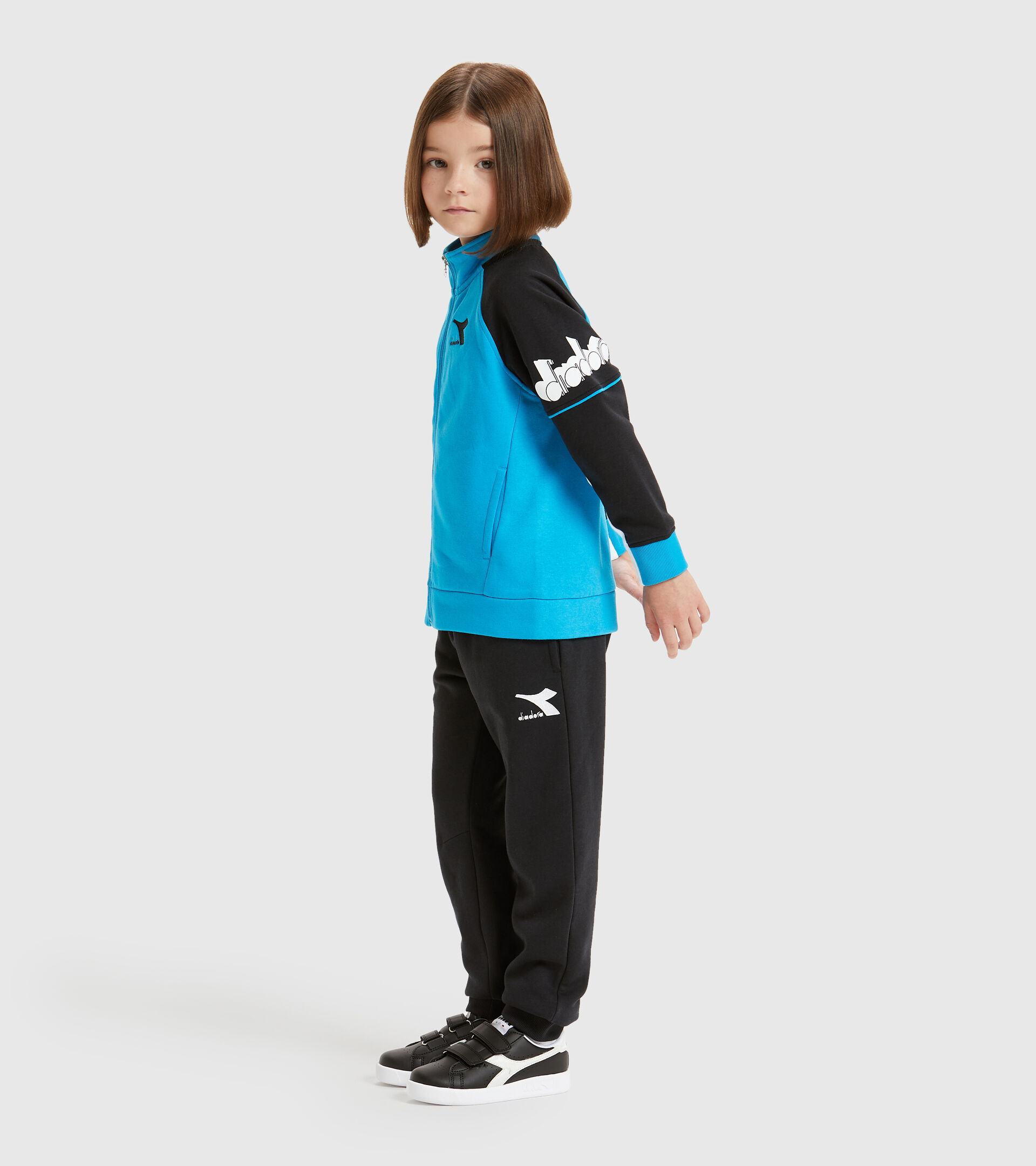 Tracksuit - Kids JU. FZ TRACKSUIT CUBIC SKY-BLUE DANUBE - Diadora