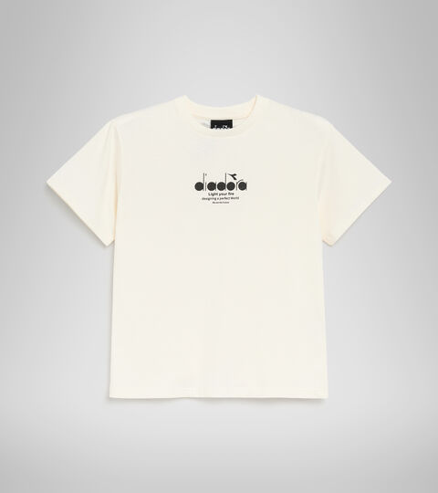 JG.T-SHIRT D, AMARILLO CREMA Camiseta con logotipo - Niña JG.T-SHIRT D AMARILLO CREMA - Diadora