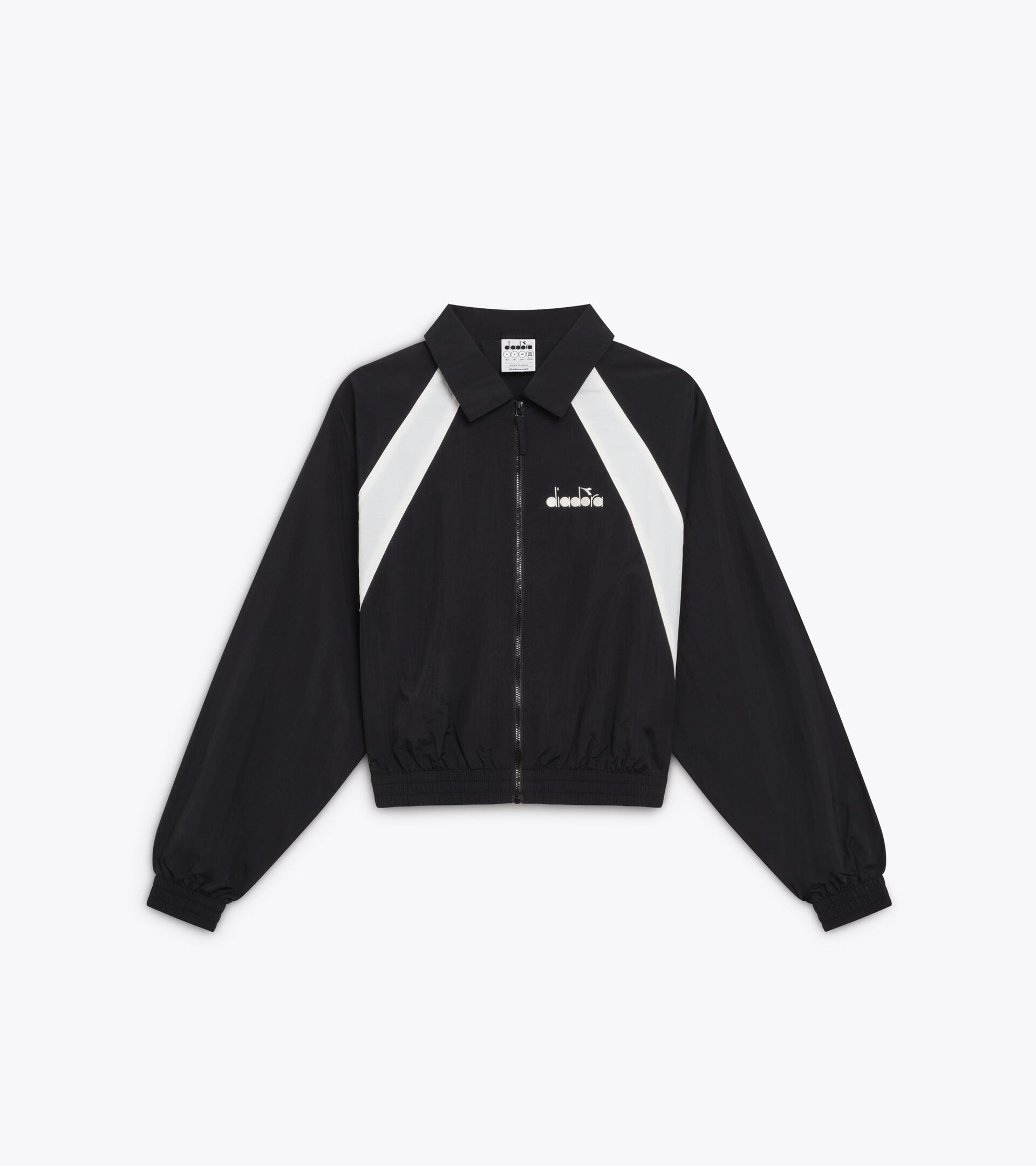 Ripstop Nylon Track Jacket - Women&rsquo;s L. TRACK JACKET LOGO BLACK - Diadora