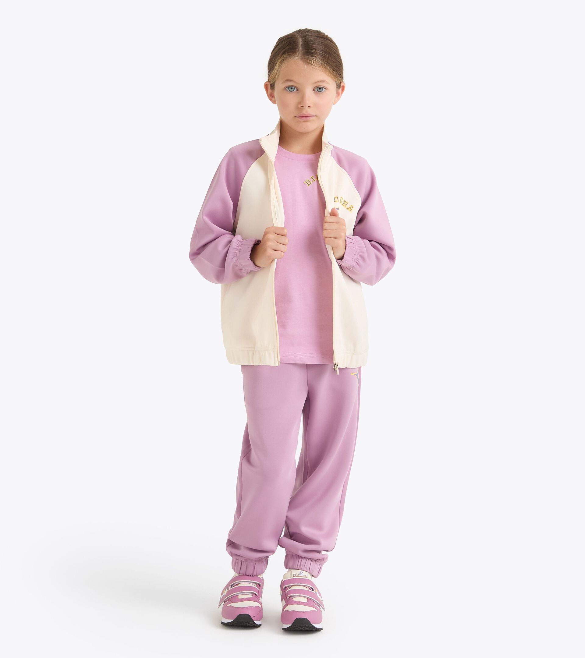 College-inspired Peanuts tracksuit - Kids  JU. TRACKSUIT FZ PEANUTS VIOLET MIST - Diadora
