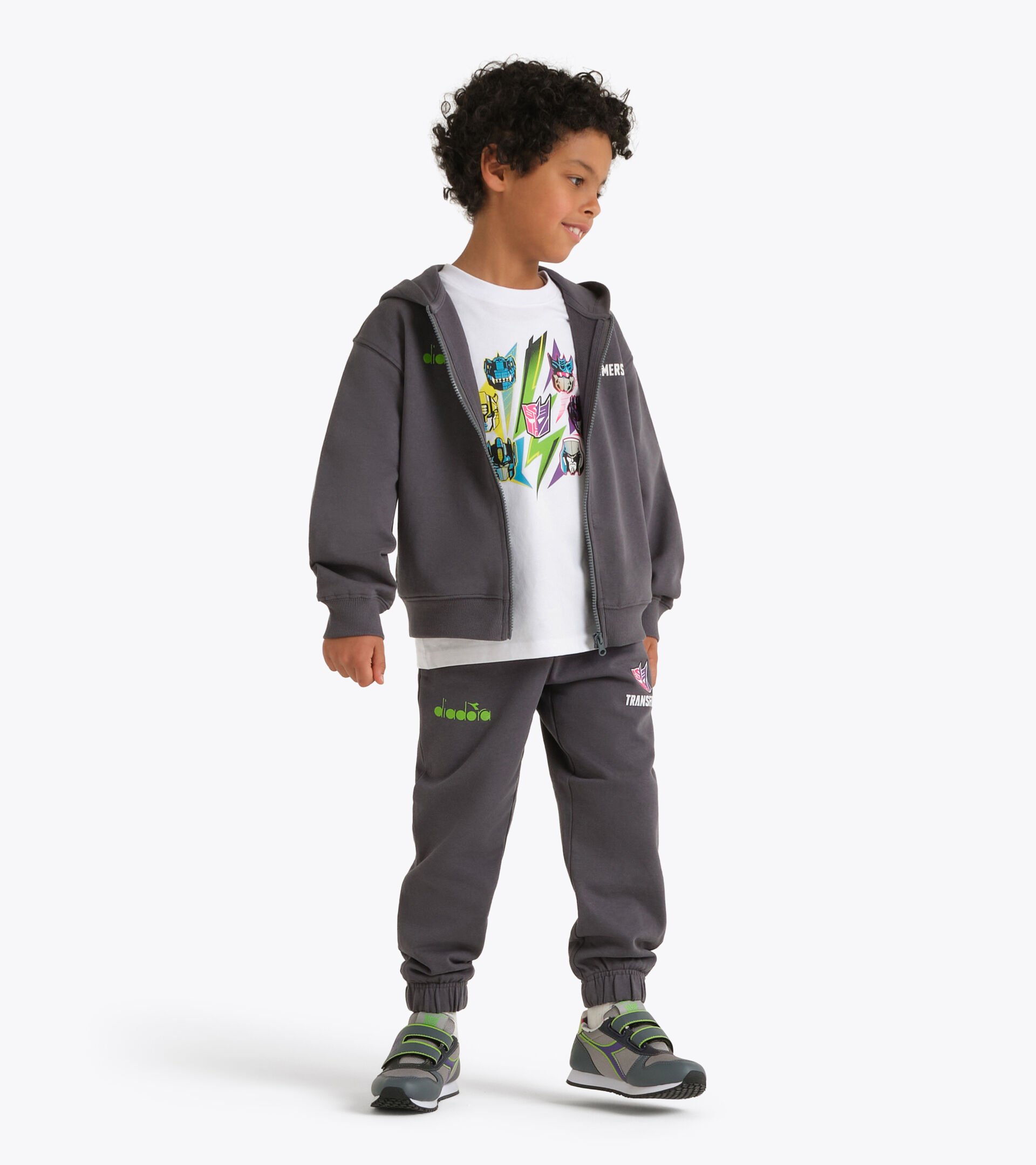 Transformers Hoodie - Boys and girls JU. HOODIE FZ TRANSFORMERS TURBULENCE - Diadora