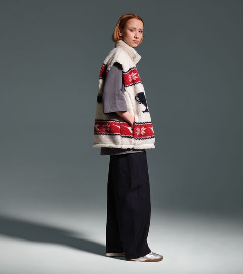 Fleece vest - Exclusive e-commerce & Cortina Store - All-Gender POLAR FLEECE VEST WHITE - Diadora