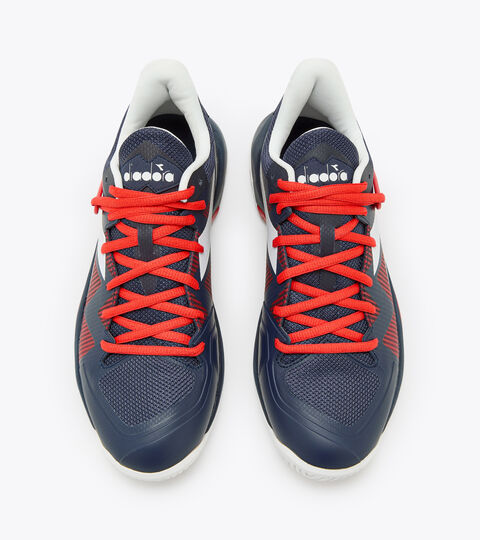 B.ICON 2 AG, NOIR IRIS/BLANC/ROUGE ARDENT Tennis shoes for hard surfaces or clay - Men B.ICON 2 AG NOIR IRIS/BLANC/ROUGE ARDENT - Diadora