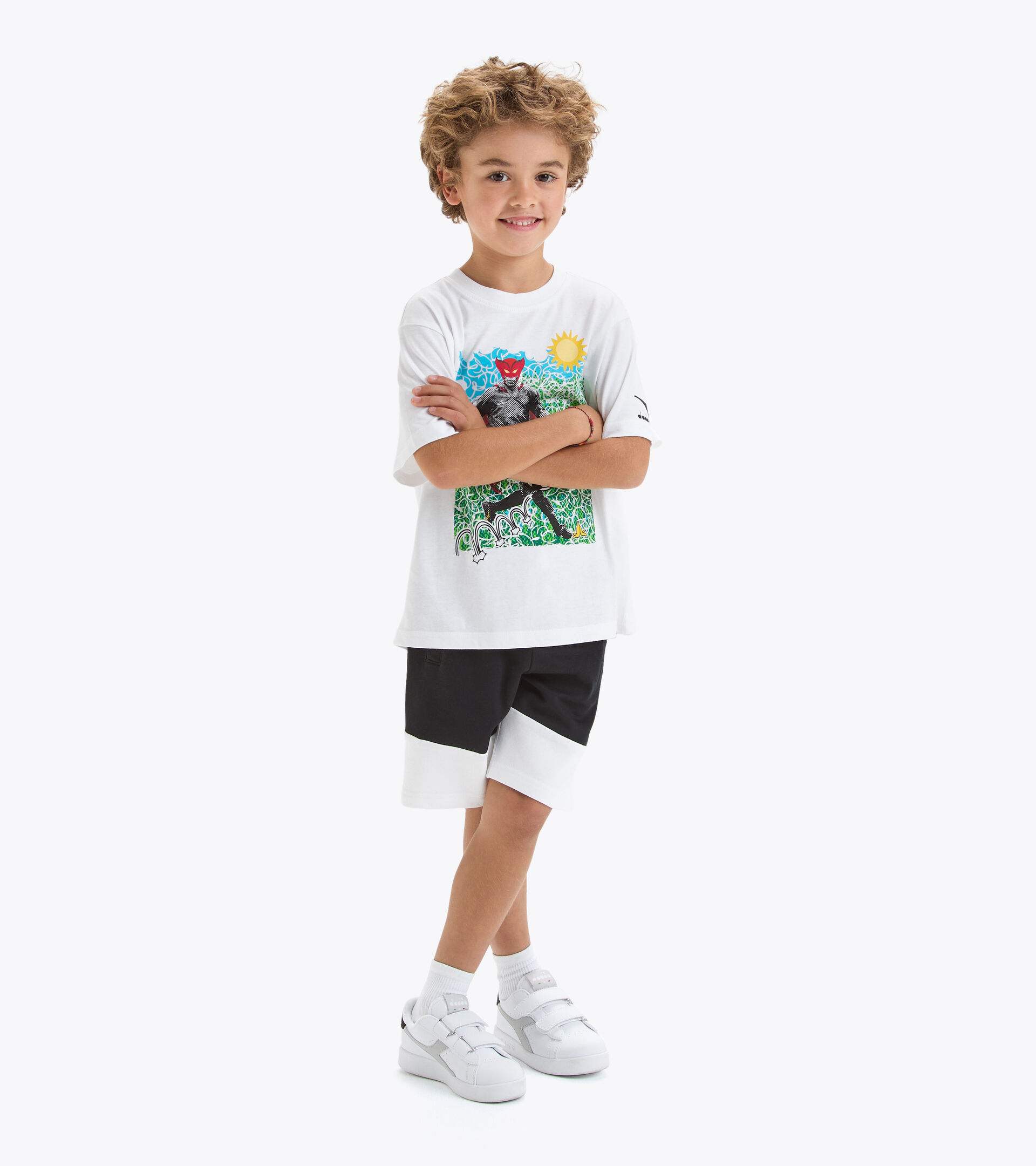 null JB. T-SHIRT SS BOUNCE STRAHLEND WEISSE - Diadora