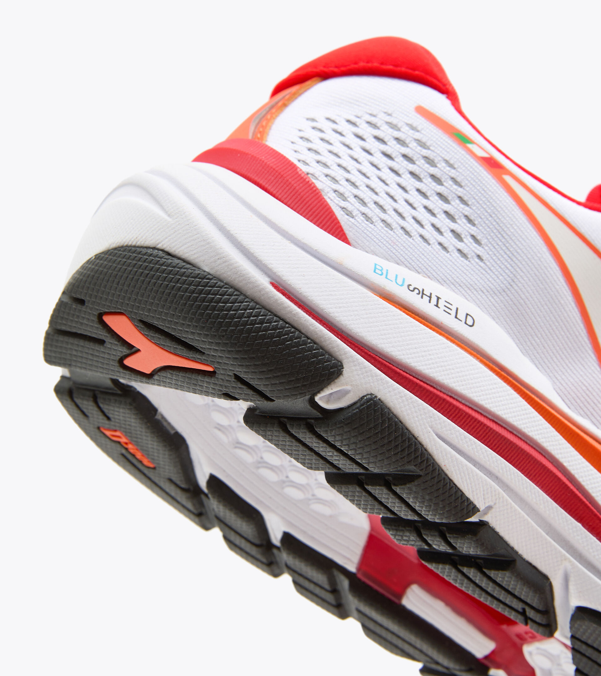 Zapatillas de running - Mujer MYTHOS BLUSHIELD 7 VORTICE W BLANCO/ROJO FUEGO - Diadora