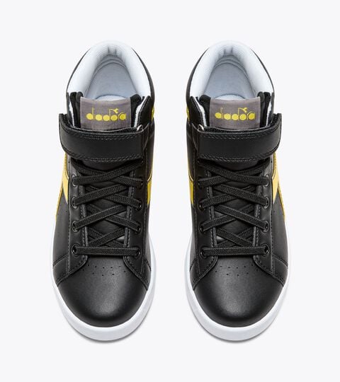 GAME P HIGH PS, BLACK/CITRON Sports shoes - Kids 4-8 years GAME P HIGH PS BLACK/CITRON - Diadora