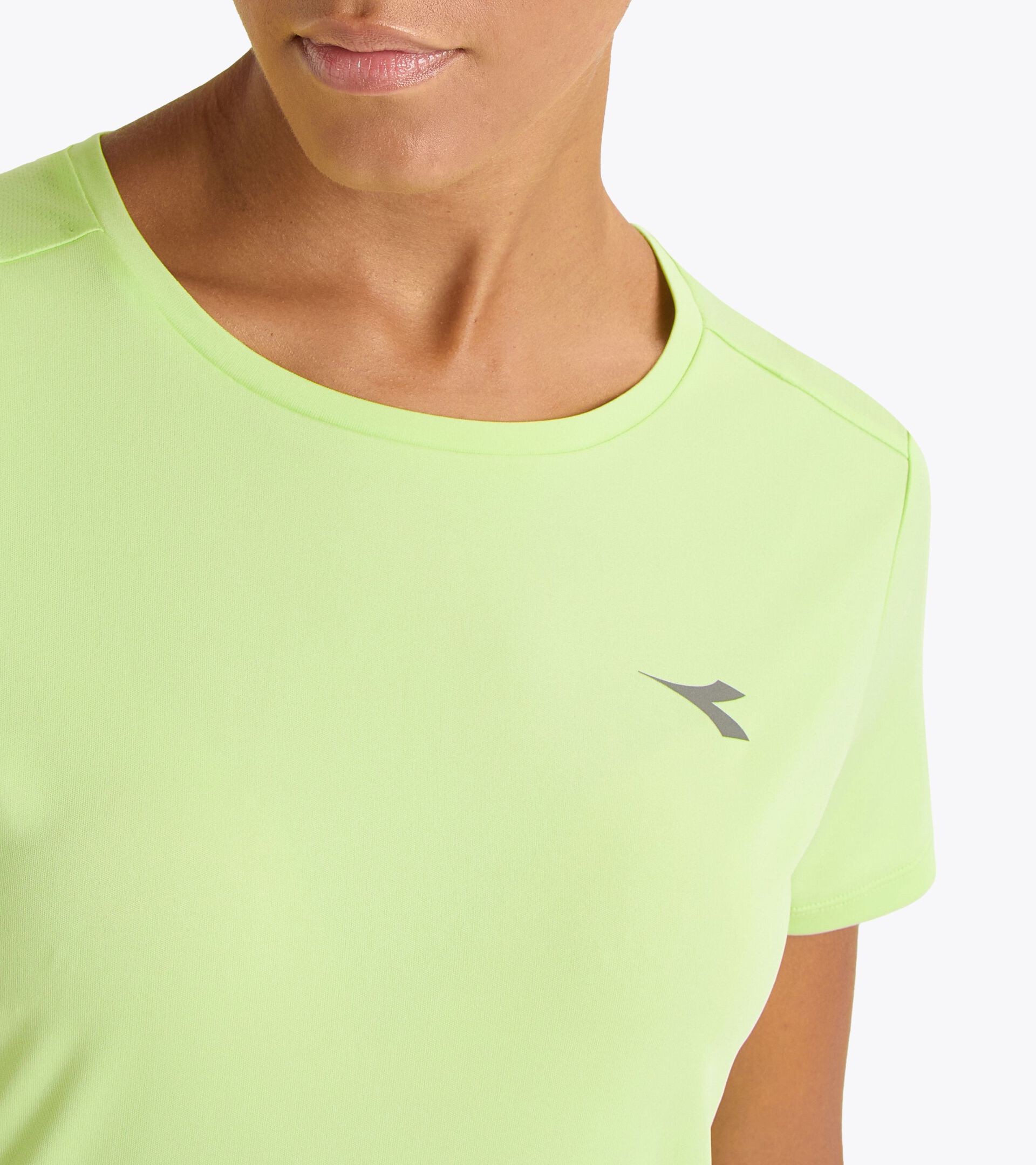 T-shirt de sport - Femme L. SS T-SHIRT RUN CITRON VERT OMBRE - Diadora