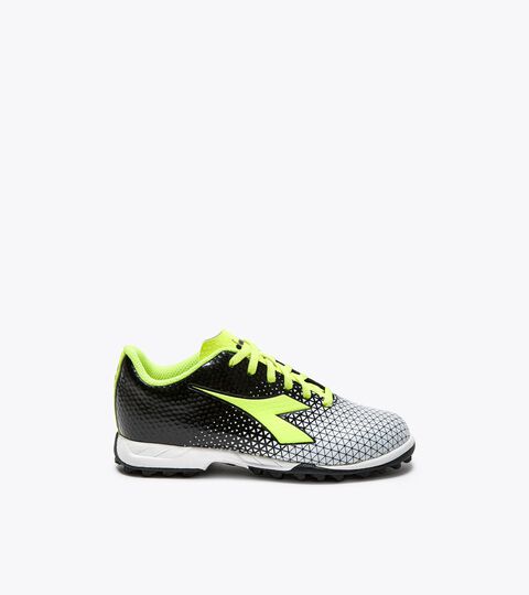 Calcio boots for synthetic grounds - Junior CATTURA GR TF JR BLACK/YELLOW FL DD/WHITE - Diadora