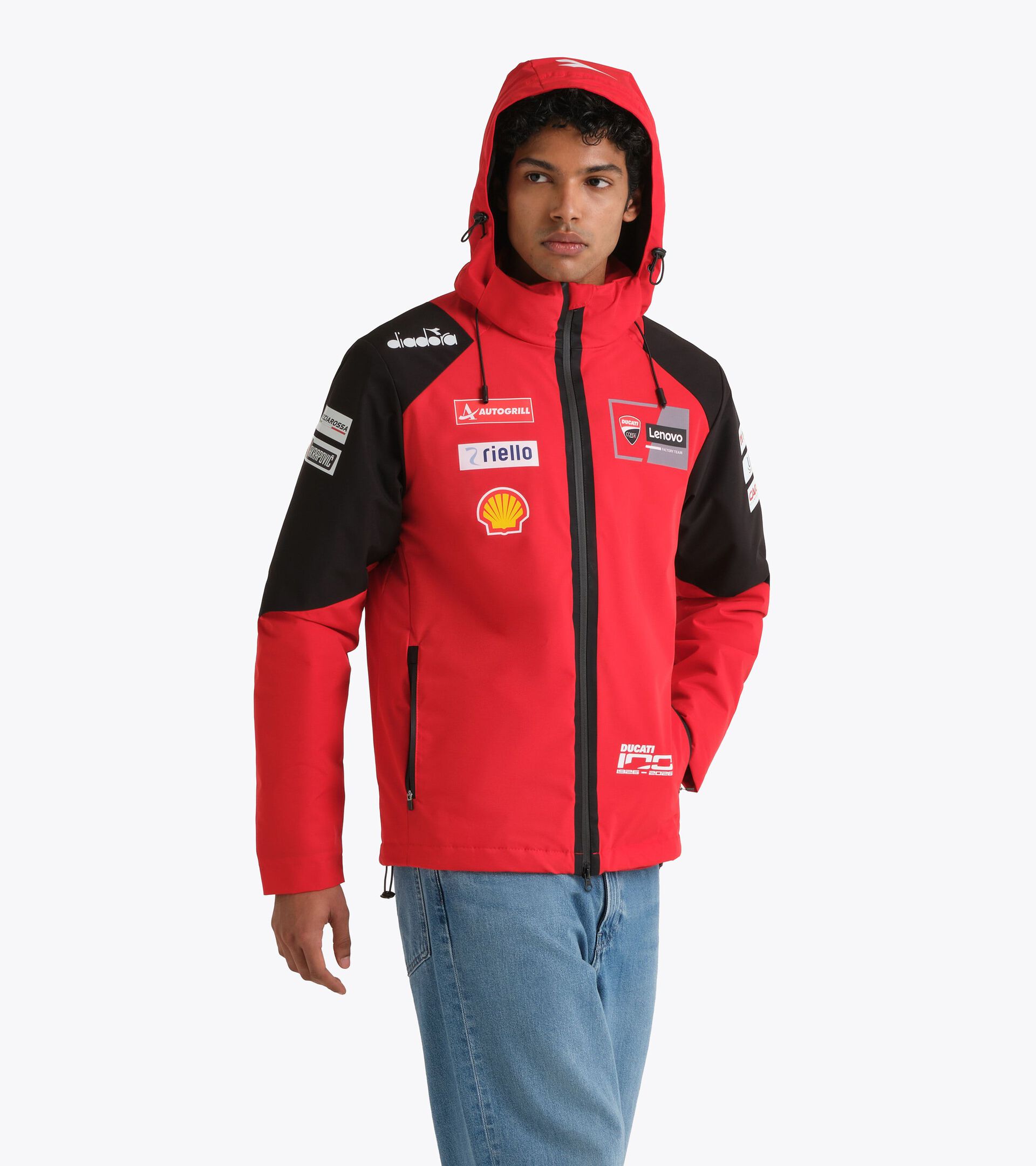 Ducati MotoGP 2026 Replica Sports Jacket - Men's JACKET DUCATI REPLICA MGP26 DUCATI MGP RED/BLACK - Diadora
