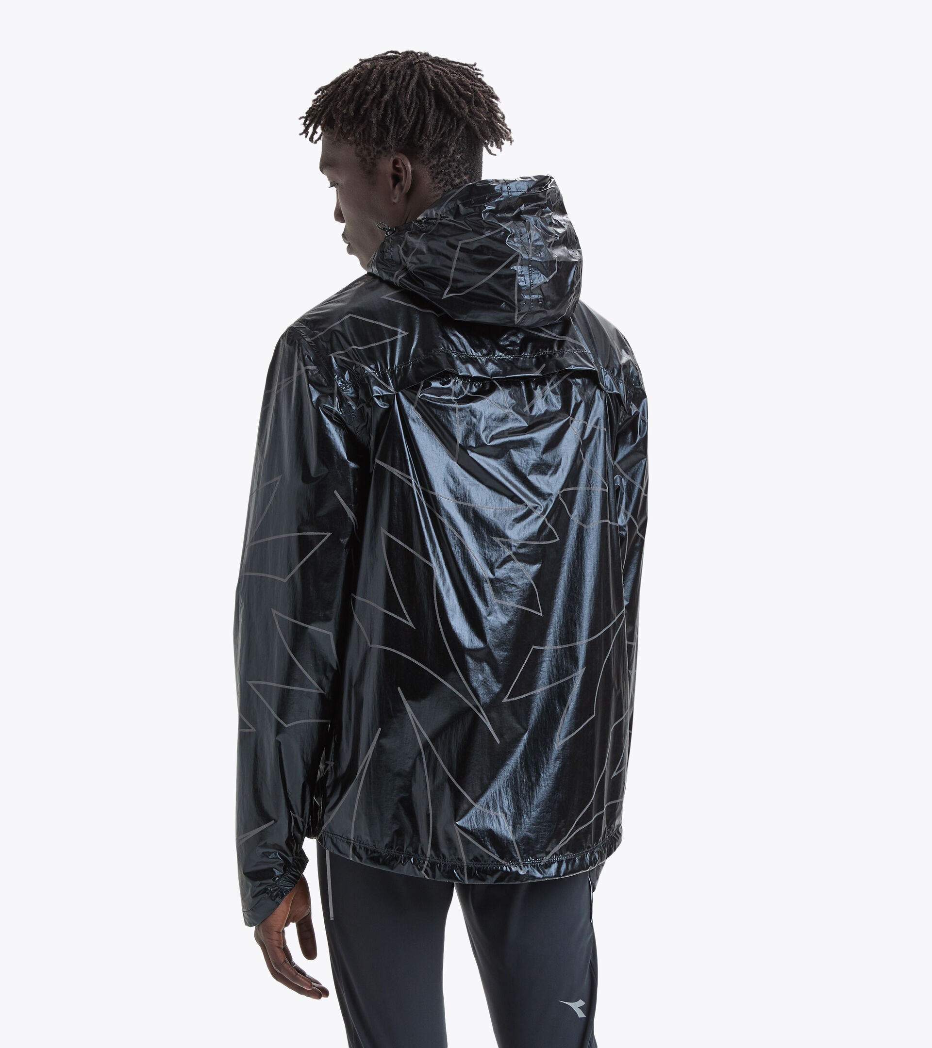 Waterproof running jacket - Men RAIN LOCK JACKET BLACK - Diadora
