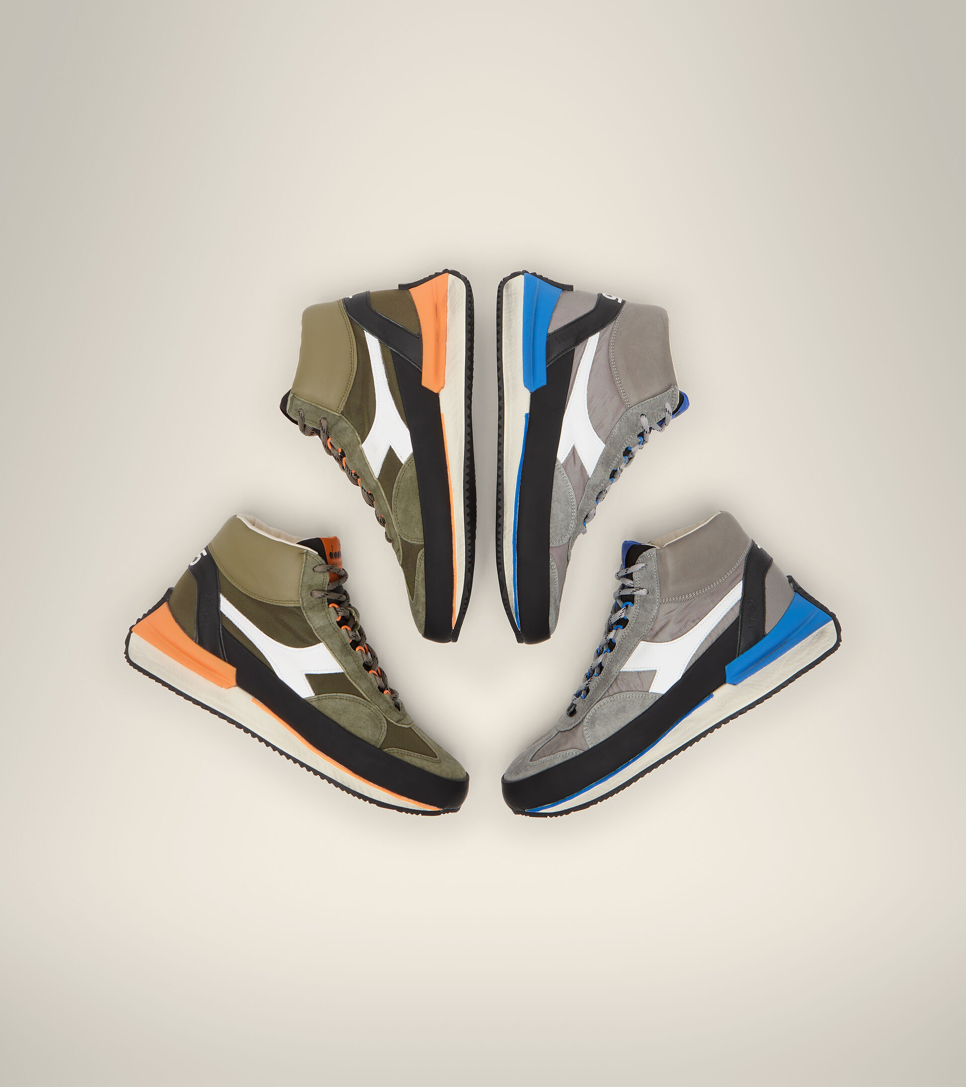 Footwear Heritage UNISEX EQUIPE MID MAD ITALIA NUBUCK SW ASH GREY Diadora