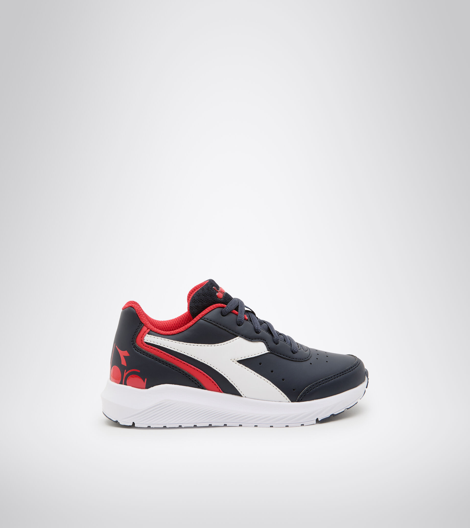 Chaussures de running - Unisexe Enfant FALCON SL JR BLEU DOMAINE/ROUGE HAUT RISQUE - Diadora