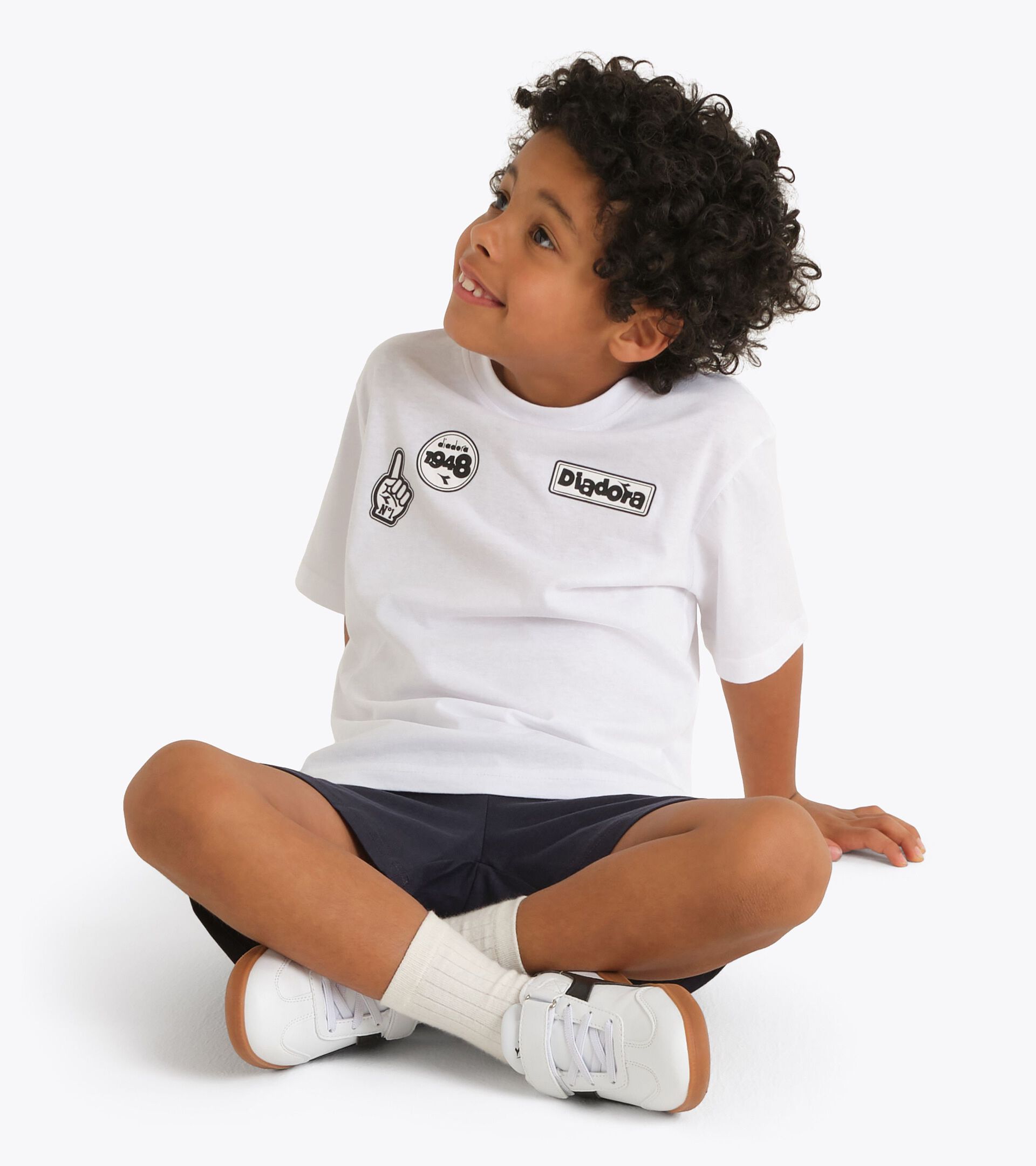 Sports set - T-shirt and shorts - Boys
 JB. SET  ESS. SPORTS I SS OPTICAL WHITE - Diadora