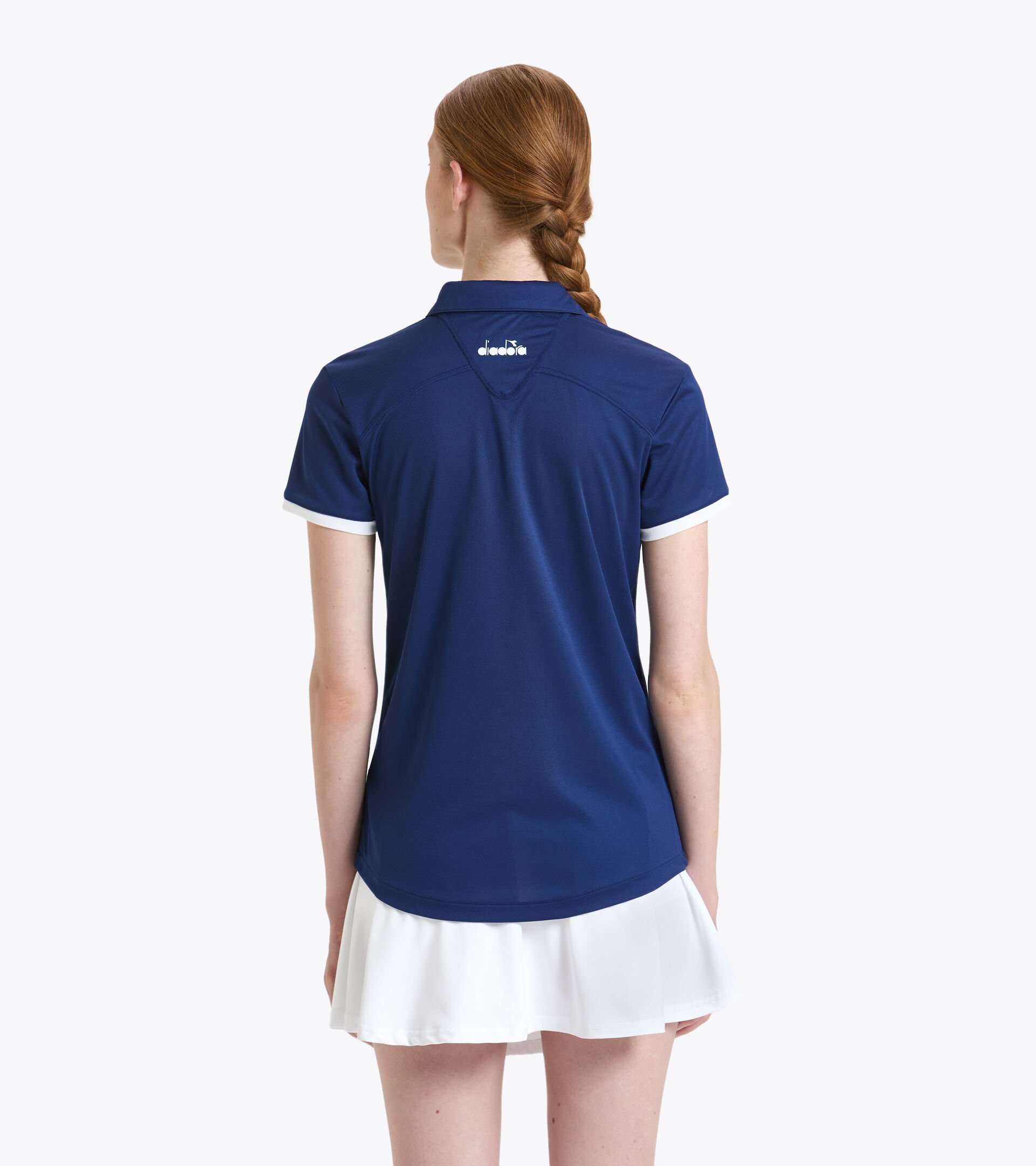 Tennis polo shirt - Women L. POLO COURT SALTIRE NAVY - Diadora