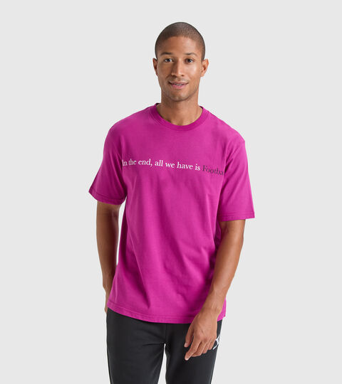 Camiseta de algodón Throwback - Unisex T-SHIRT SS CLASSIC STORY RB FUCSIA FESTIVAL - Diadora