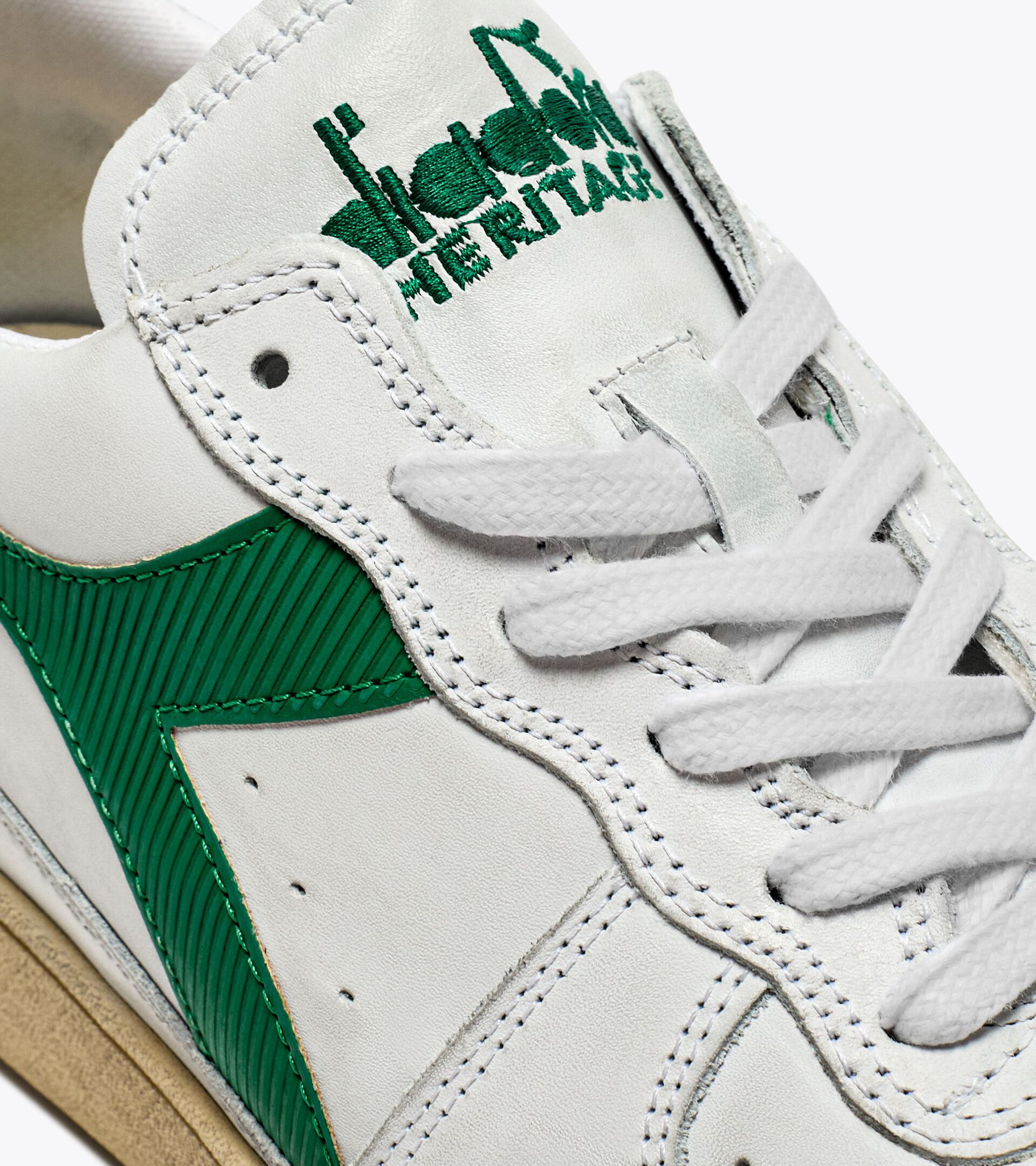 Heritage-Schuh - Gender neutral MI BASKET LOW USED WHITE/VERDANT GREEN - Diadora