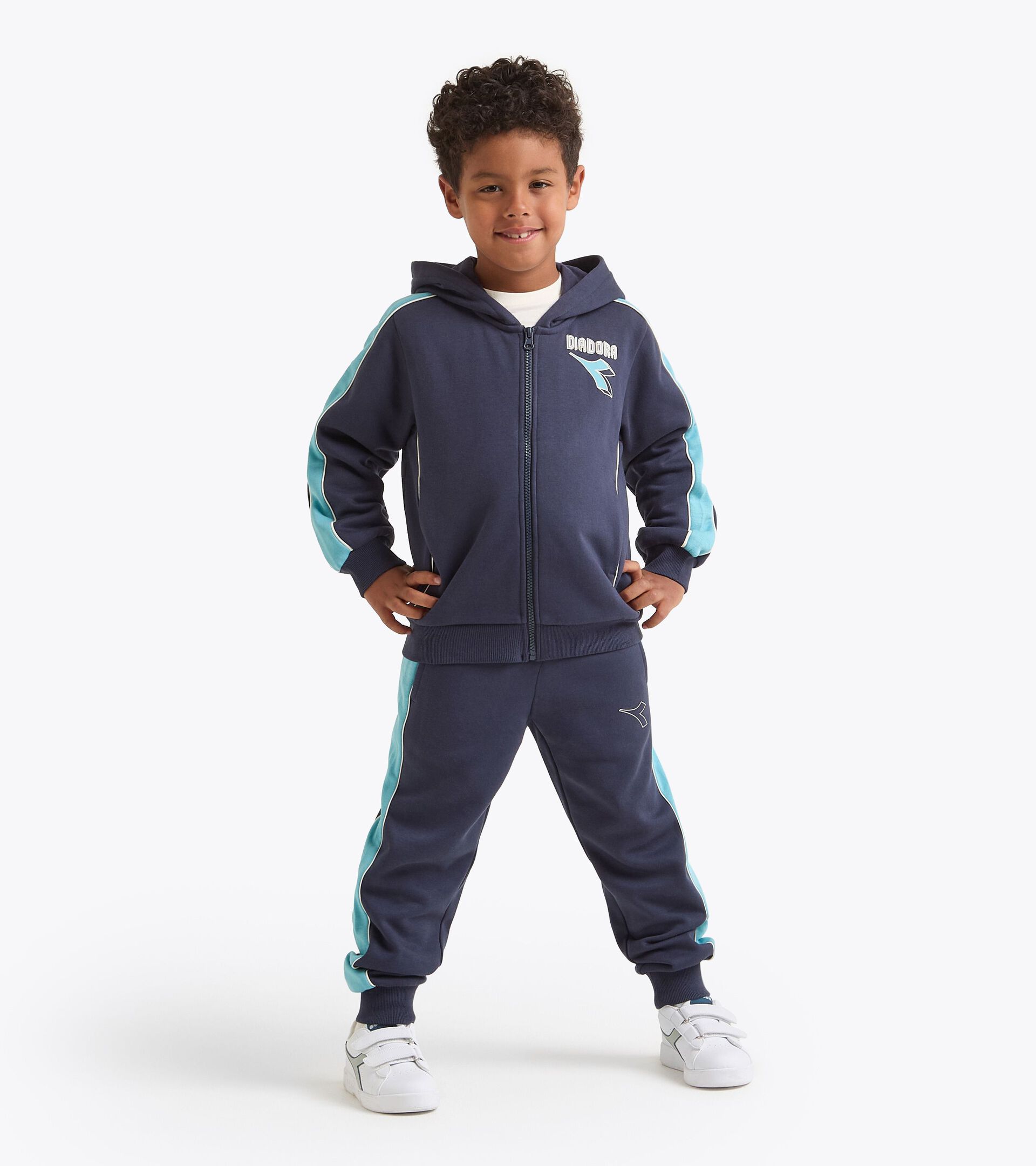 Tracksuit - Boys
 JB. TRACKSUIT HD FZ LOGO (BR) BLUE DENIM - Diadora