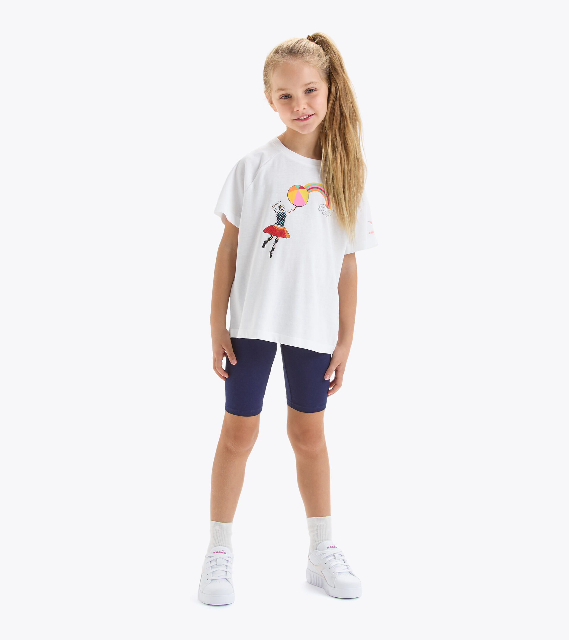 Conjunto completo - Niña JG.SET SS SPORT ART BLANCO VIVO - Diadora