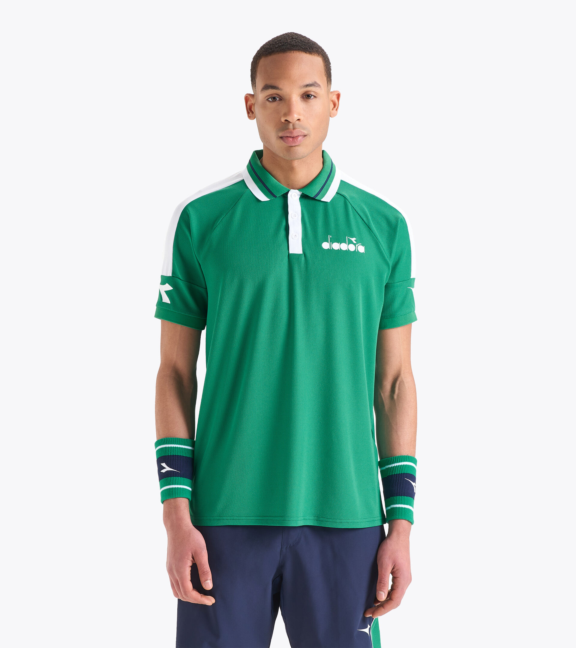 Tennis polo shirt - Men  SS POLO ICON GOLF GREEN - Diadora