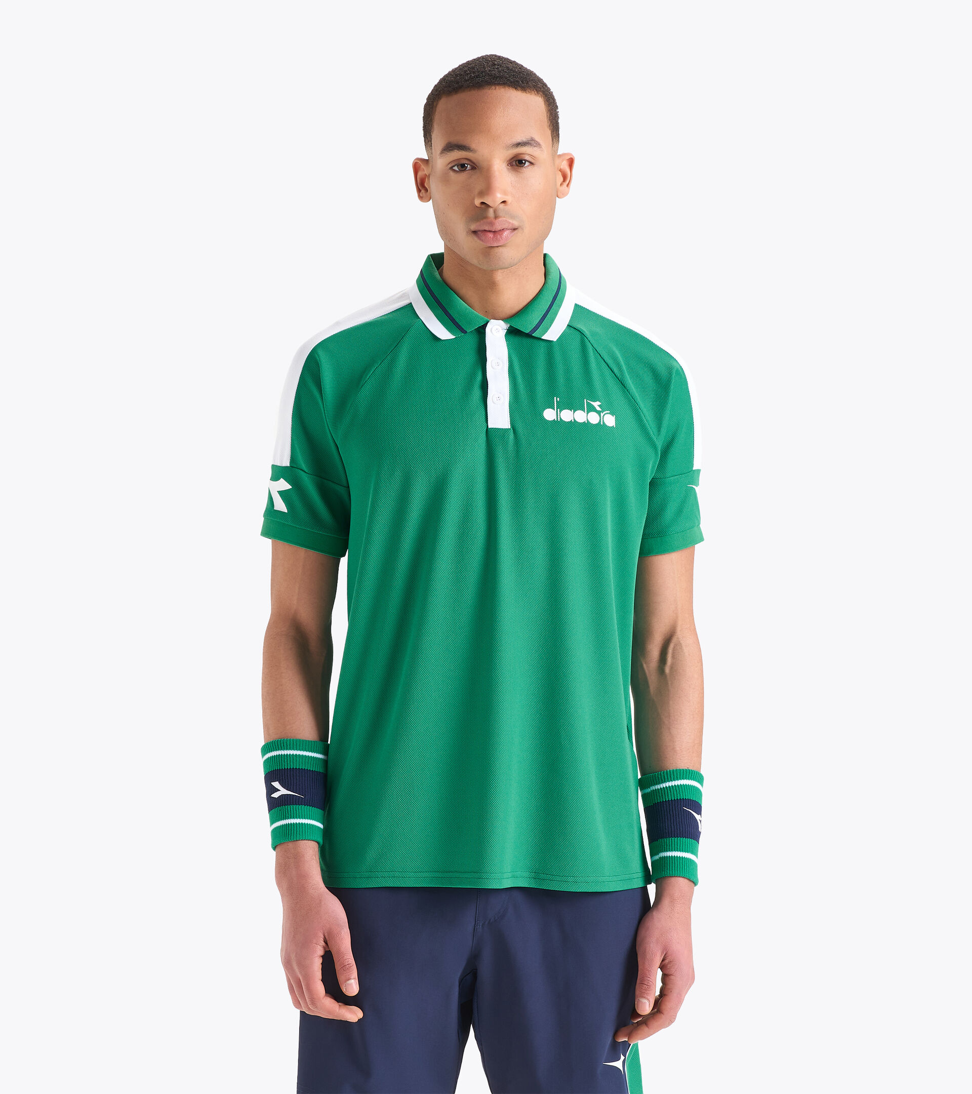 Tennis polo shirt - Men SS POLO ICON GOLF GREEN - Diadora
