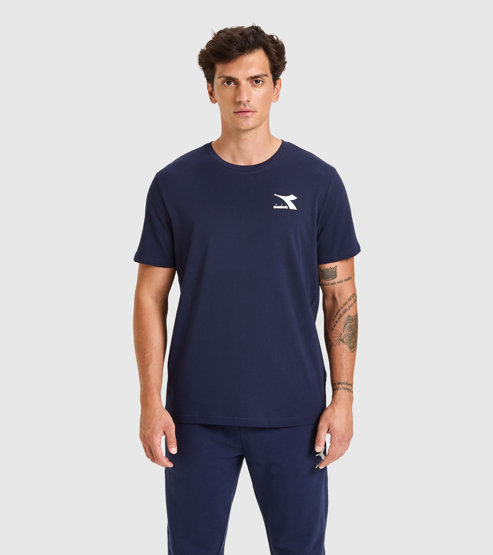 T-shirt - Men T-SHIRT SS CHROMIA CLASSIC NAVY - Diadora