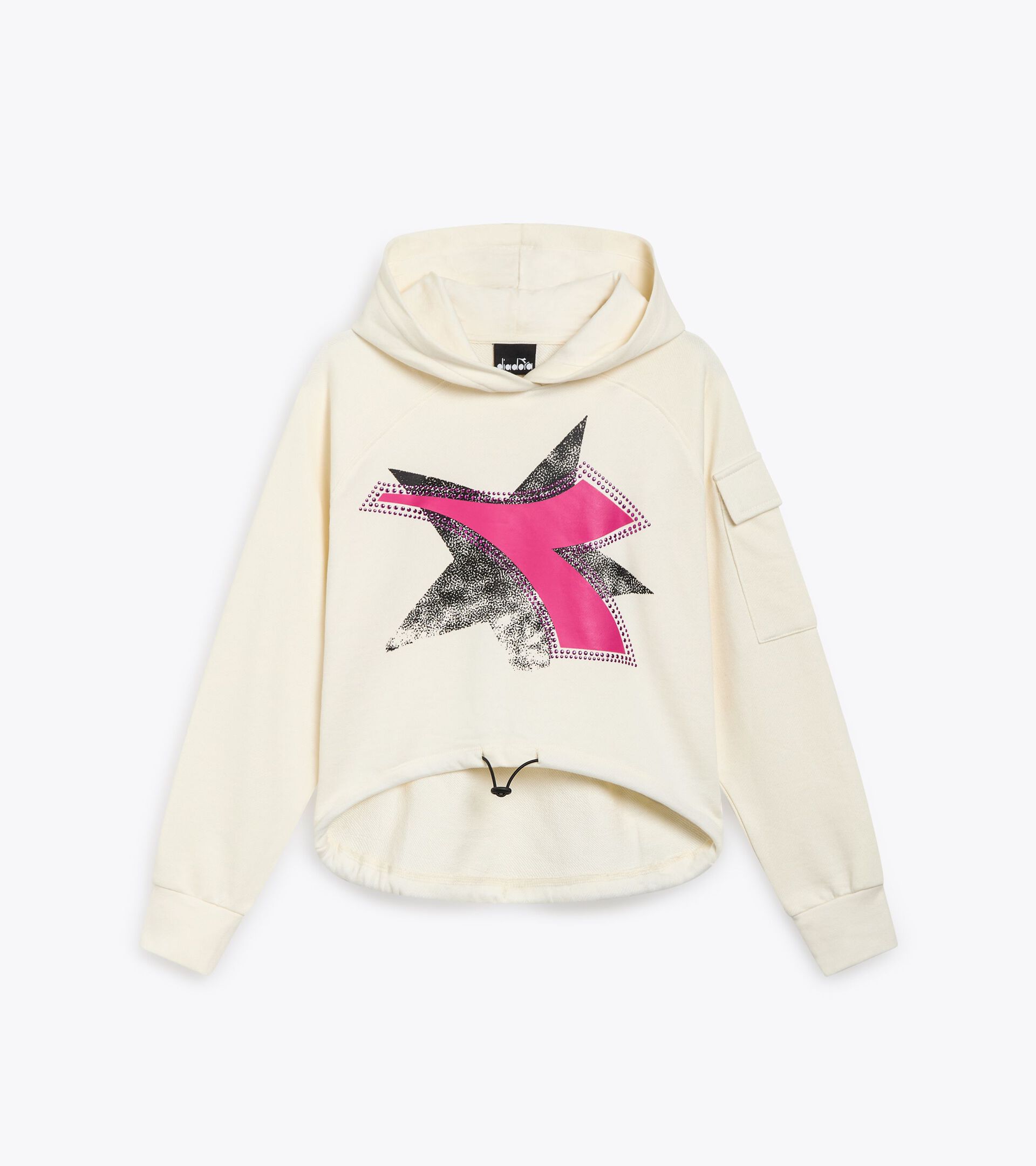 Sweat-shirt à capuche - Fille
 JG. HOODIE CROP STARS CREME NUAGE - Diadora