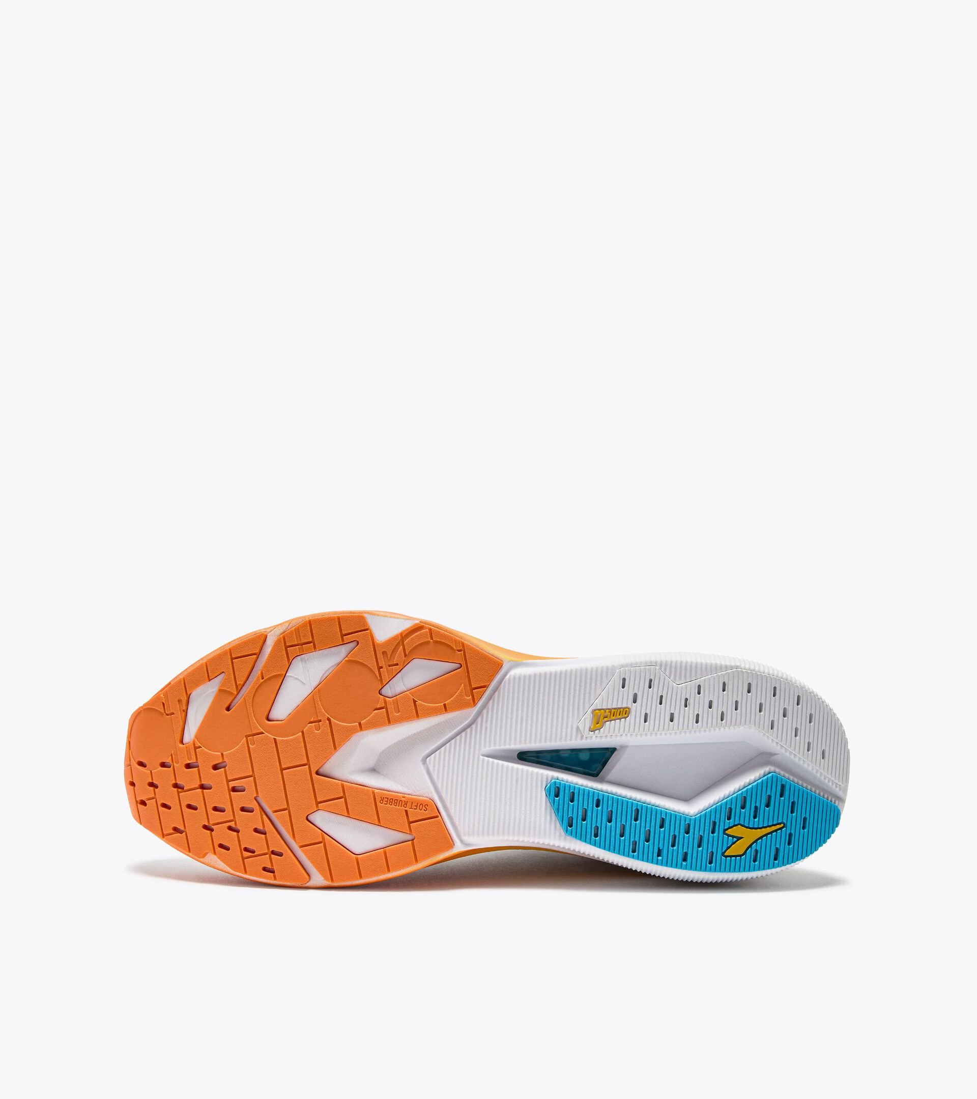 Laufschuh - Stabilität und Leichtigkeit - Herren MYTHOS BLUSHIELD VOLO 5 WHITE/NECTARINE/LEMON CHROME - Diadora