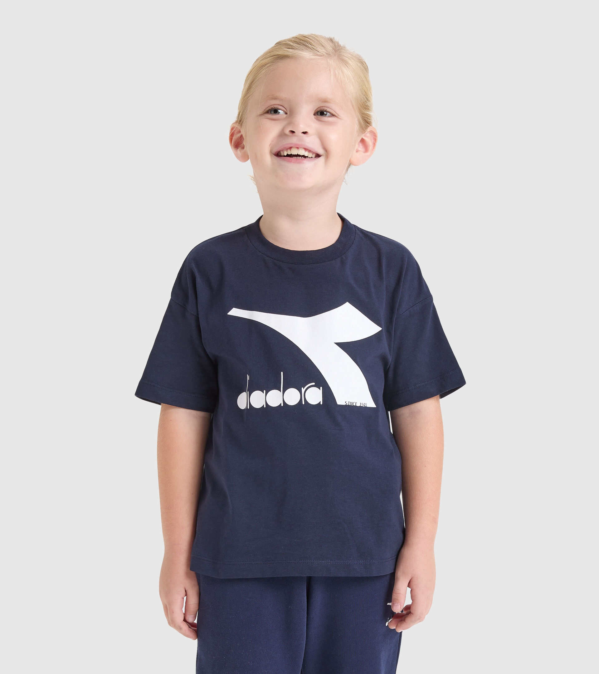 T-shirt sportiva - Bambini/e JU. T-SHIRT SS CHROMIA BLU CLASSICO - Diadora