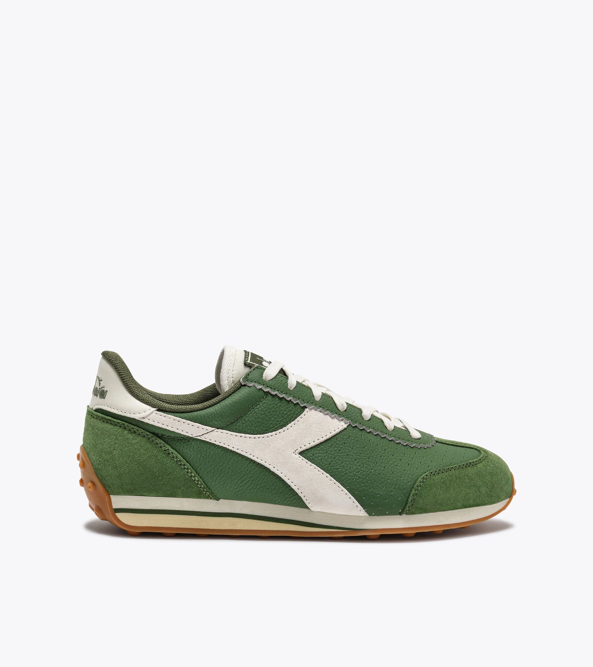 Sneaker mit niedrigem Profil aus Leder - F&uuml;r alle Geschlechter RALLY PUNCHED GARTENGRUEN - Diadora