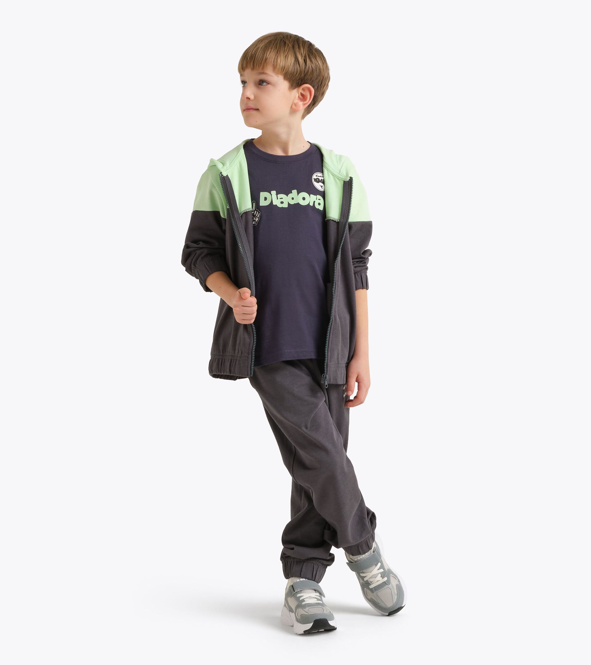 Ch&aacute;ndal deportivo - Ni&ntilde;os y ni&ntilde;as/Adolescentes 
 JU. TRACKSUIT  HD FZ ESS. SPORTS  (HJ) VERDE PATINA - Diadora