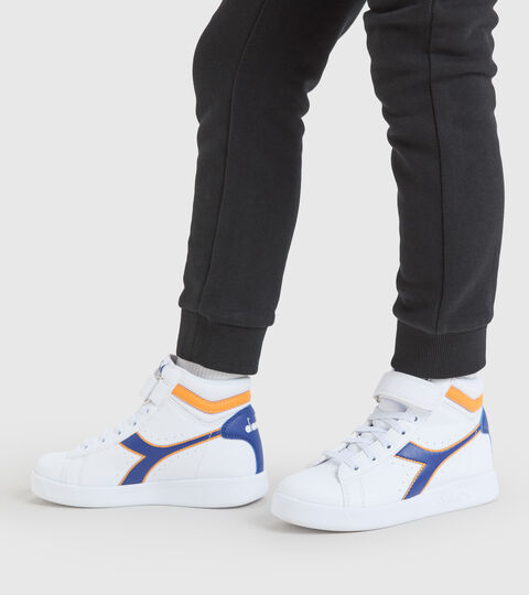 GAME P HIGH PS, WEISS/BLAU QUARZ Sportschuh - Kinder 4-8 Jahren GAME P HIGH PS WEISS/BLAU QUARZ - Diadora