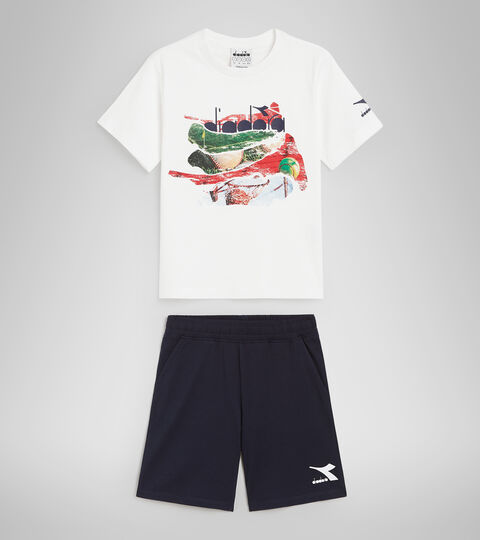 JB.SET SS PLAYGROUND, STRAHLEND WEISSE Set T-Shirt/Shorts aus Baumwolle - Jungen JB.SET SS PLAYGROUND STRAHLEND WEISSE - Diadora