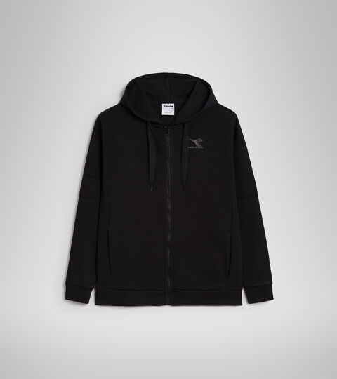 L.HOODIE FZ BLINK, BLACK Hooded sweatshirt - Women L.HOODIE FZ BLINK BLACK - Diadora