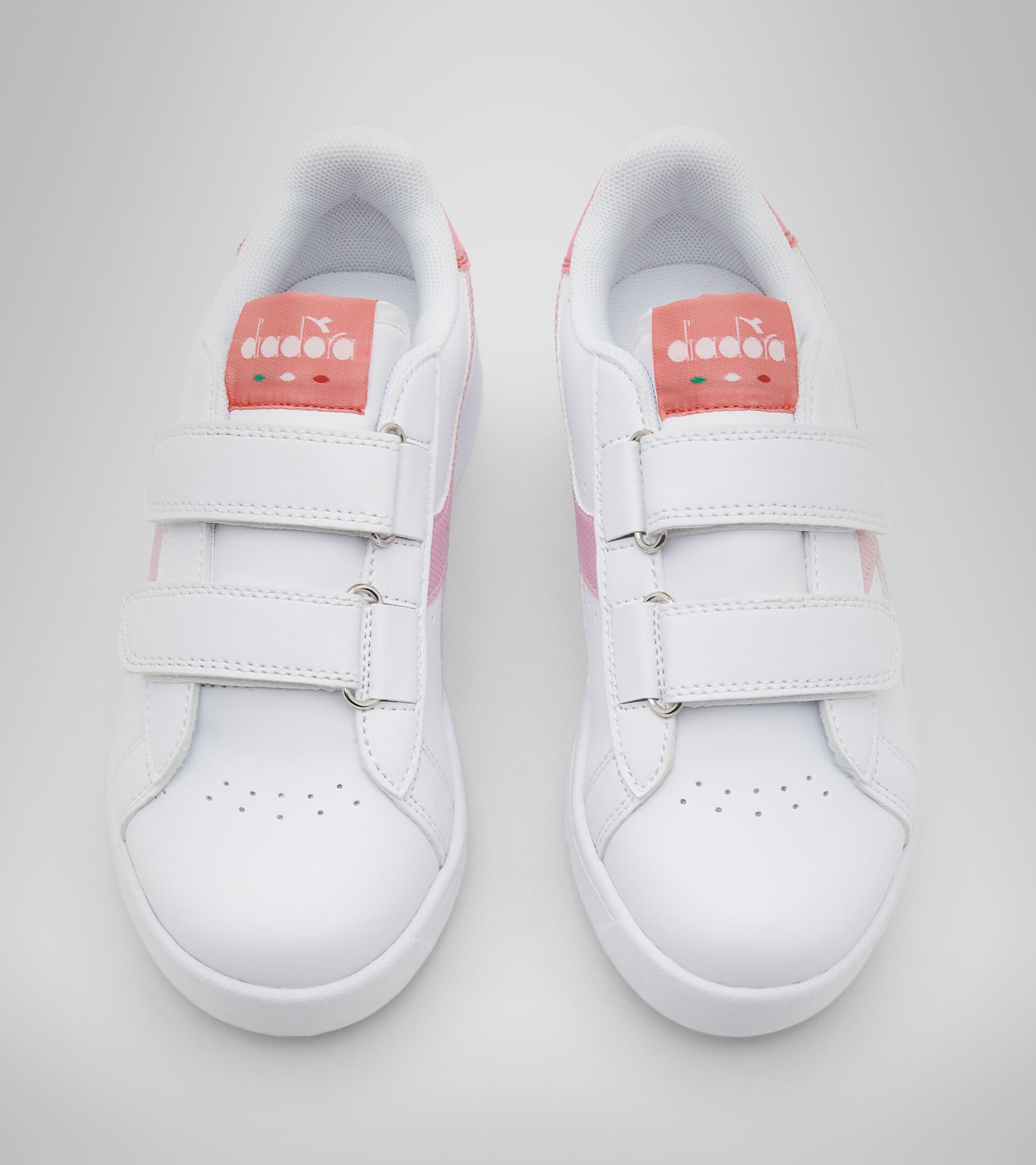 Sports shoes - Kids 4-8 years GAME P PS GIRL WHITE/RASPBERRY SORBET - Diadora