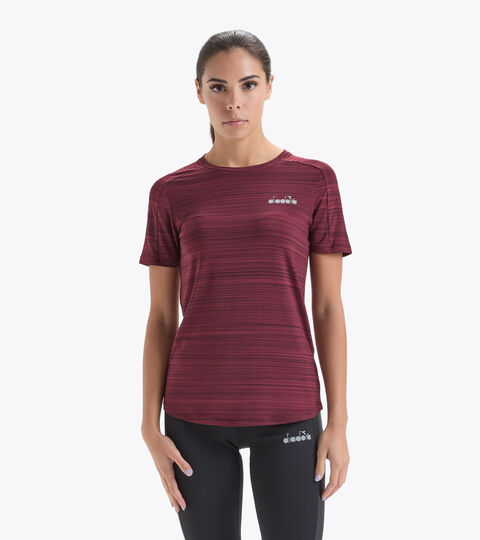 Running T-shirt - Women L. SS T-SHIRT TECH BE ONE VIOLET PORT ROYALE - Diadora