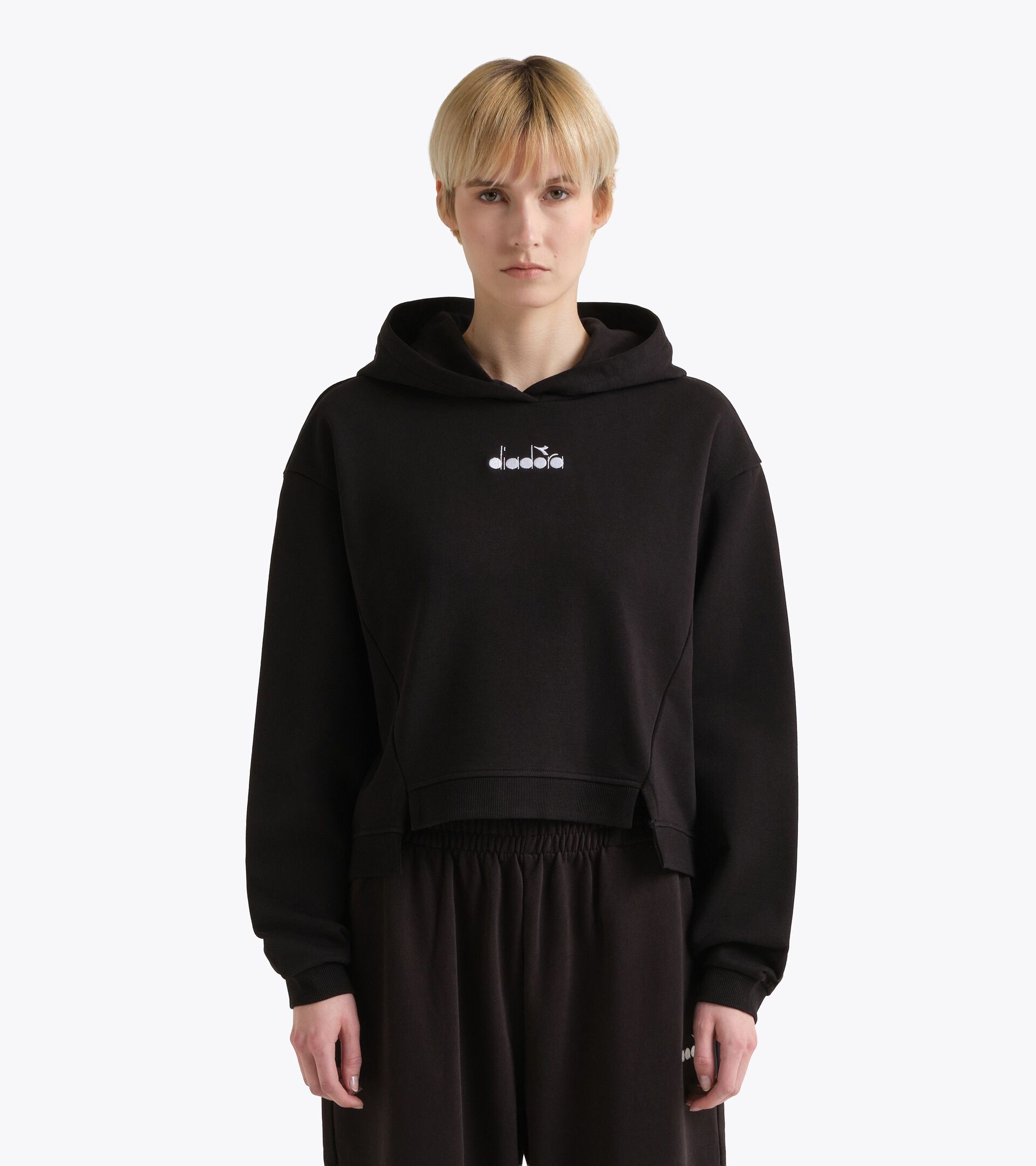 Sudadera con capucha - Mujer
 L. HOODIE LOGO NEGRO - Diadora