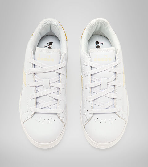 GAME STEP PS, WEISS/GOLD BRAUN Sportschuh - Kinder 4-8 Jahren GAME STEP PS WEISS/GOLD BRAUN - Diadora