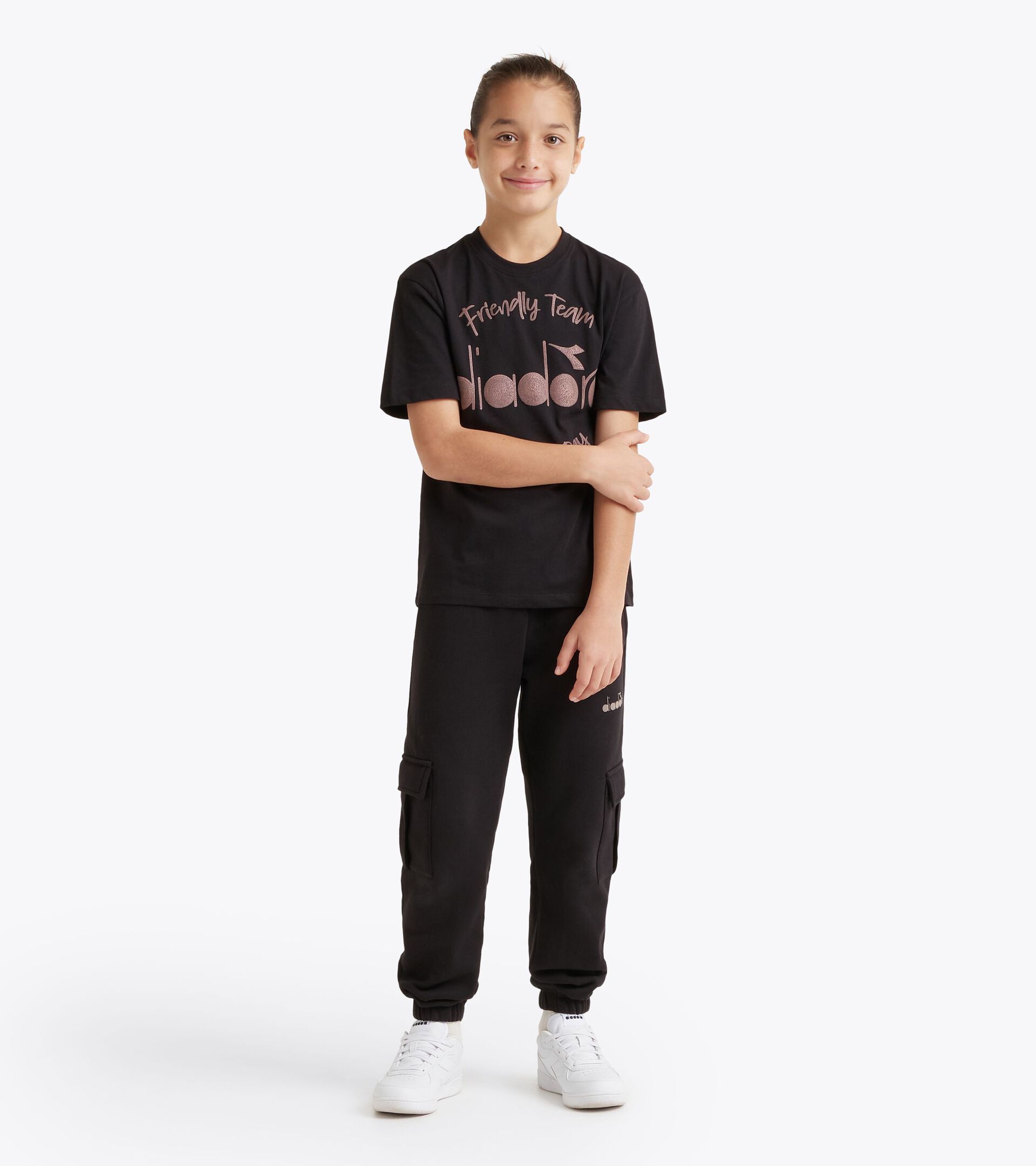 Camiseta de manga corta - Ni&ntilde;os/Adolescentes JB. T-SHIRT SS FRIENDLY TEAM NEGRO - Diadora