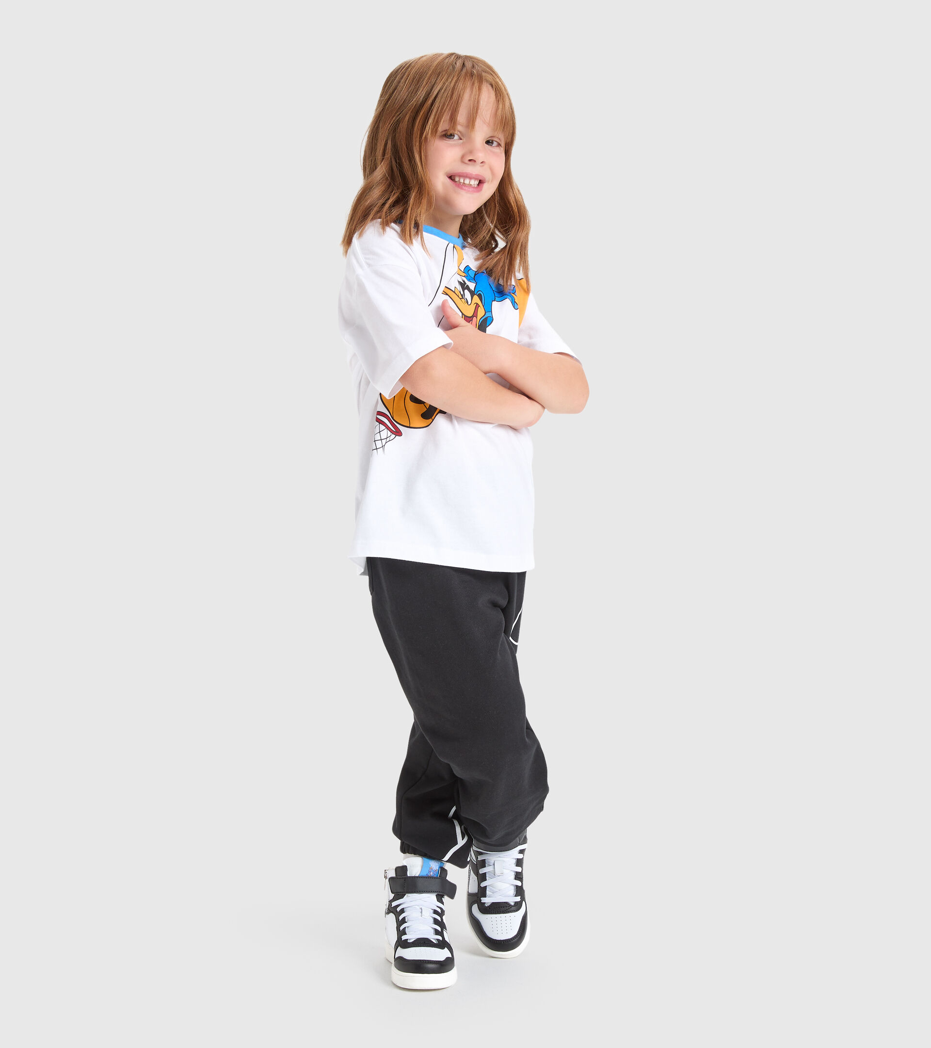 Camiseta deportiva - Niños JU.T-SHIRT SS WB AZUL AZURE - Diadora