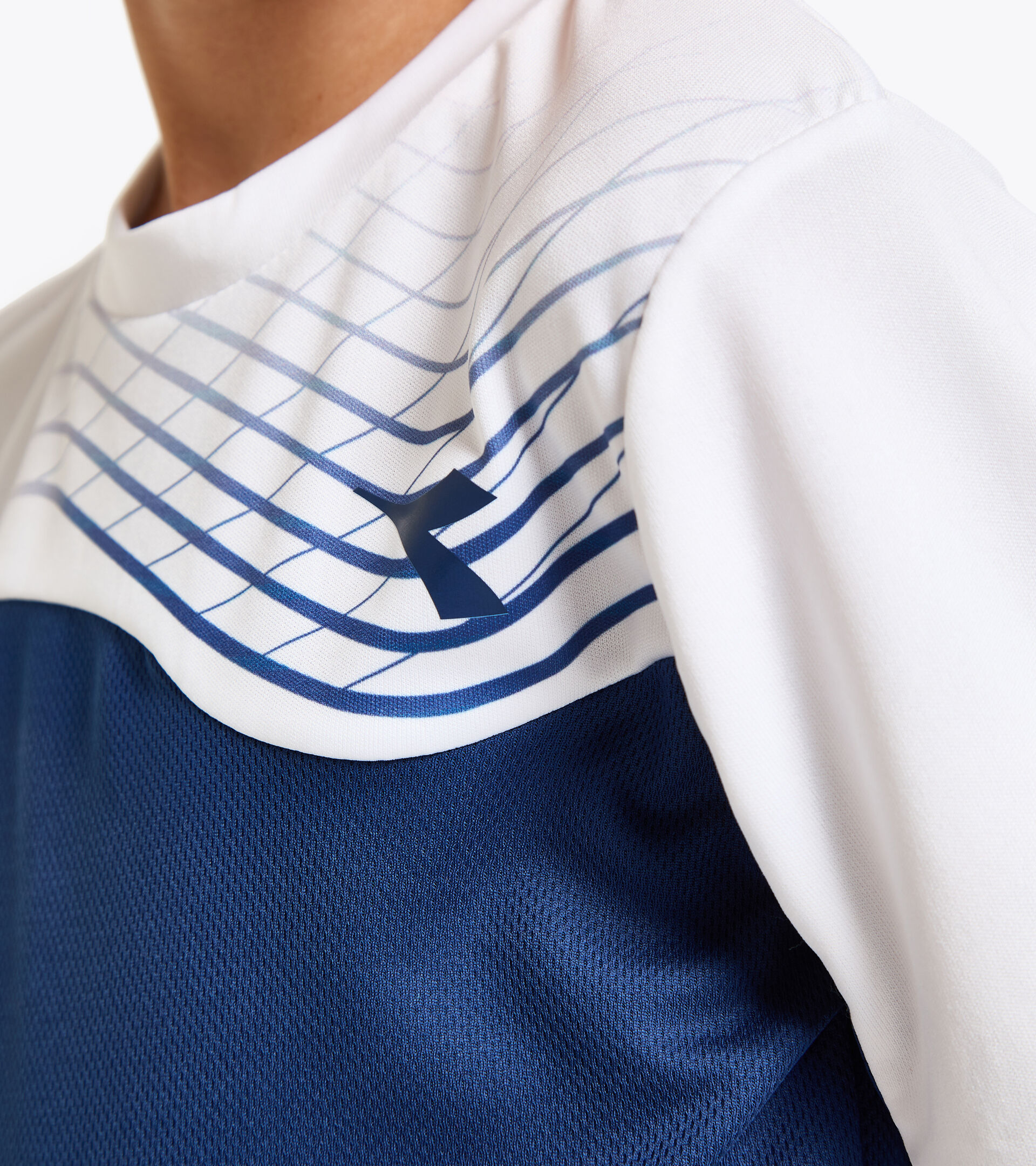 Tennis T-shirt - Junior J. T-SHIRT COURT SALTIRE NAVY - Diadora