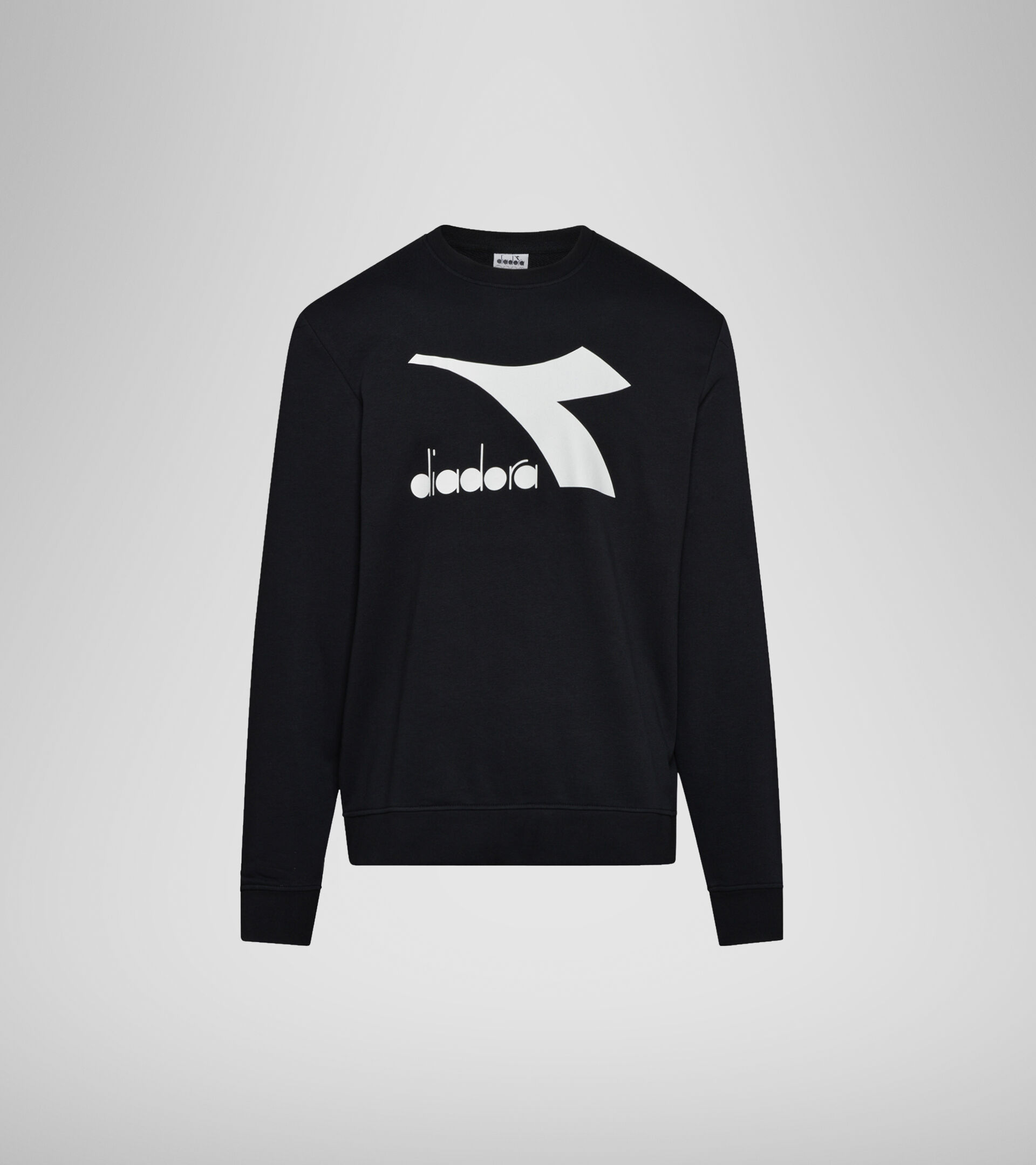 Crew-neck sweatshirt - Men SWEATSHIRT CREW LOGO CHROMIA BLACK - Diadora