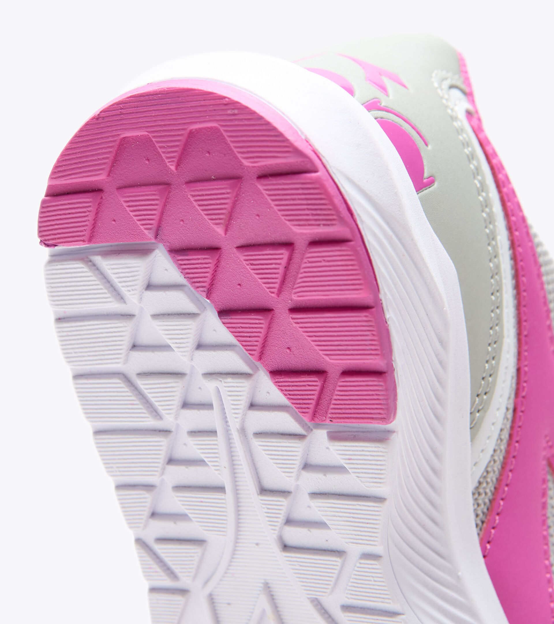 Chaussures de running - Unisexe Enfant FALCON JR V ARGENTO DD/ROSA MAGENTA - Diadora