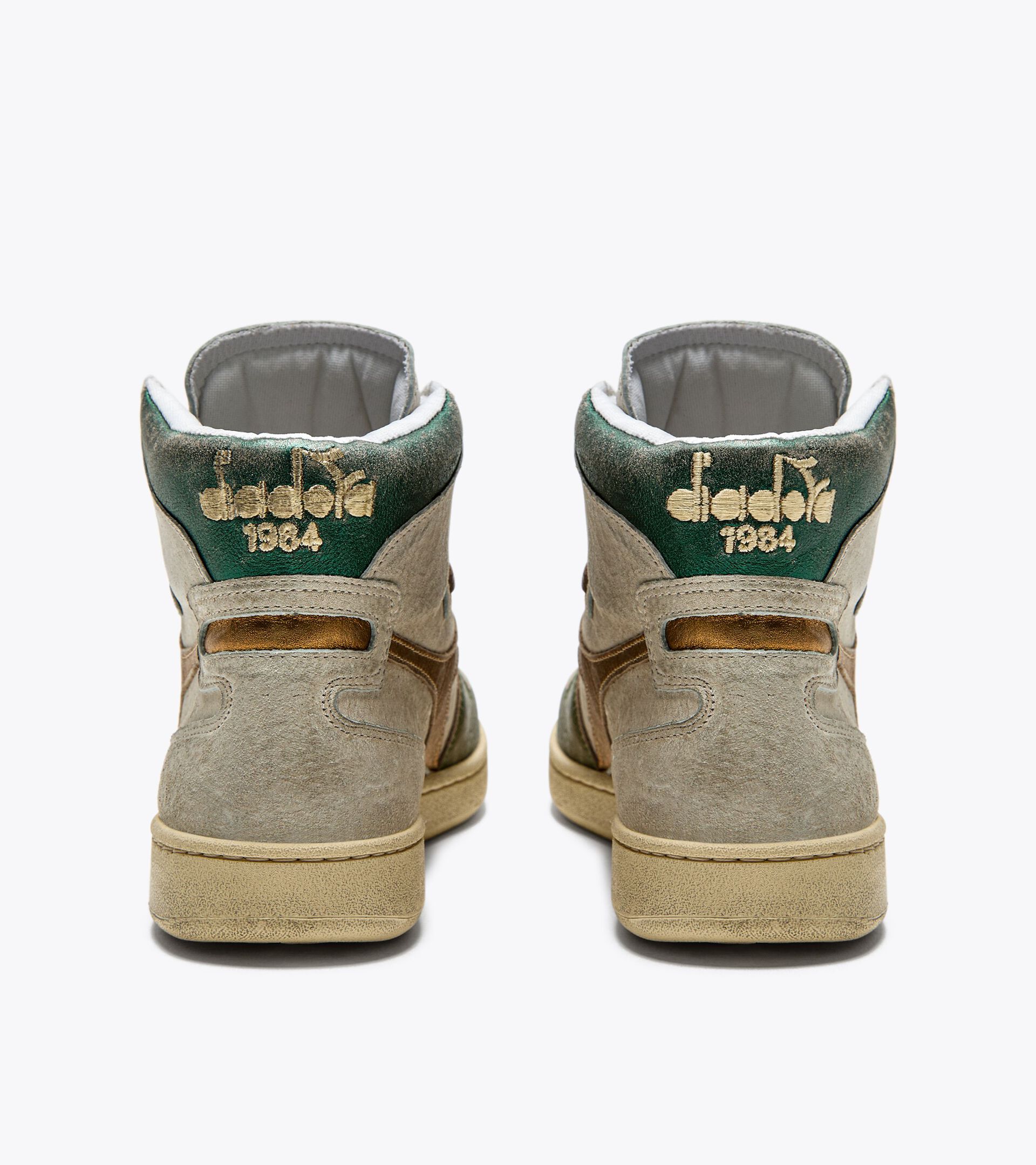 Heritage shoe - Women MI BASKET METAL PIGSKIN USED WN OYSTER WHITE/DOE - Diadora